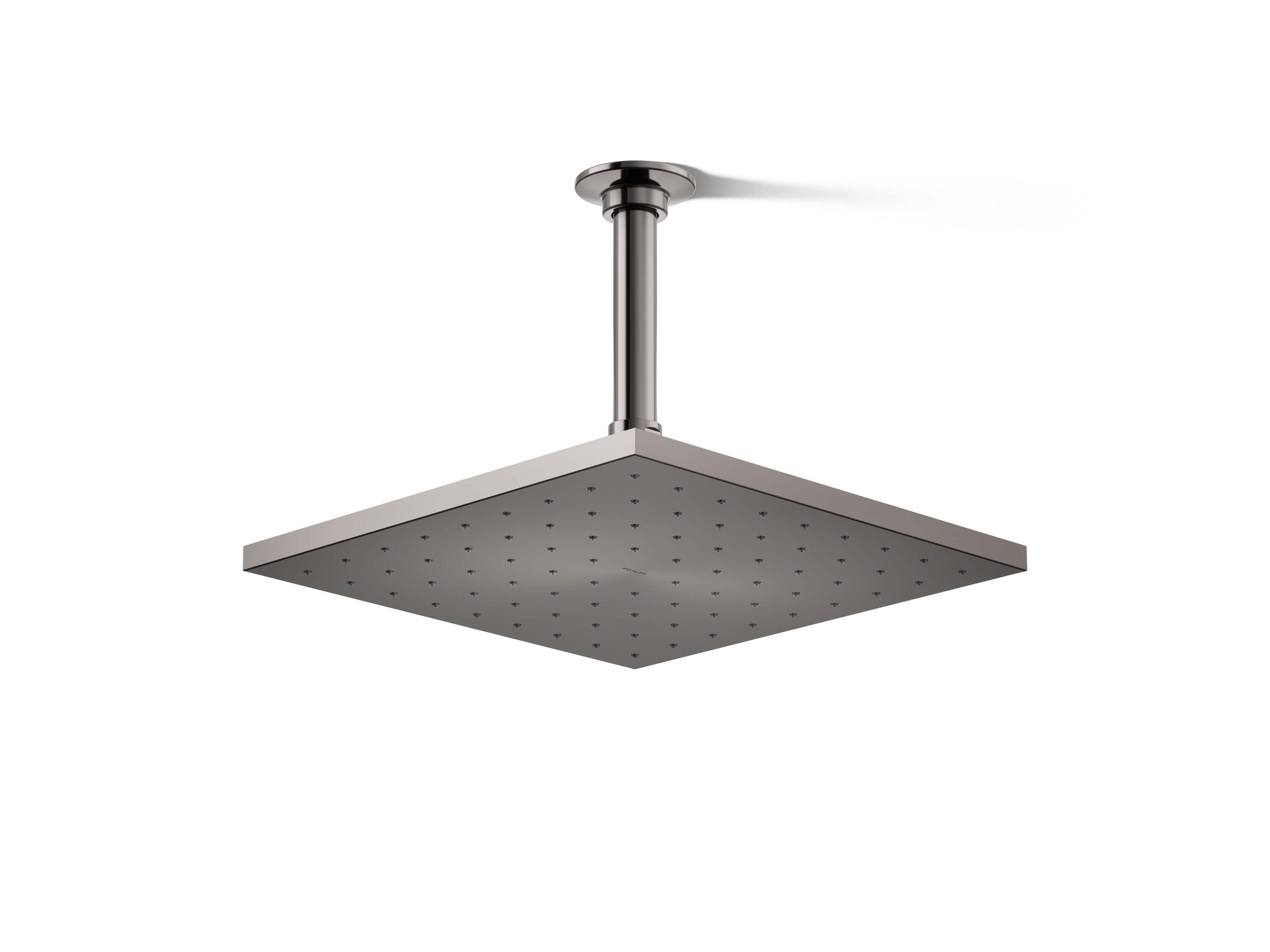 KOHLER K-13696-G-TT 1.0 -Spray Vibrant Titanium 10.0-in Square Fixed Rain Shower Head 1.75 GPM