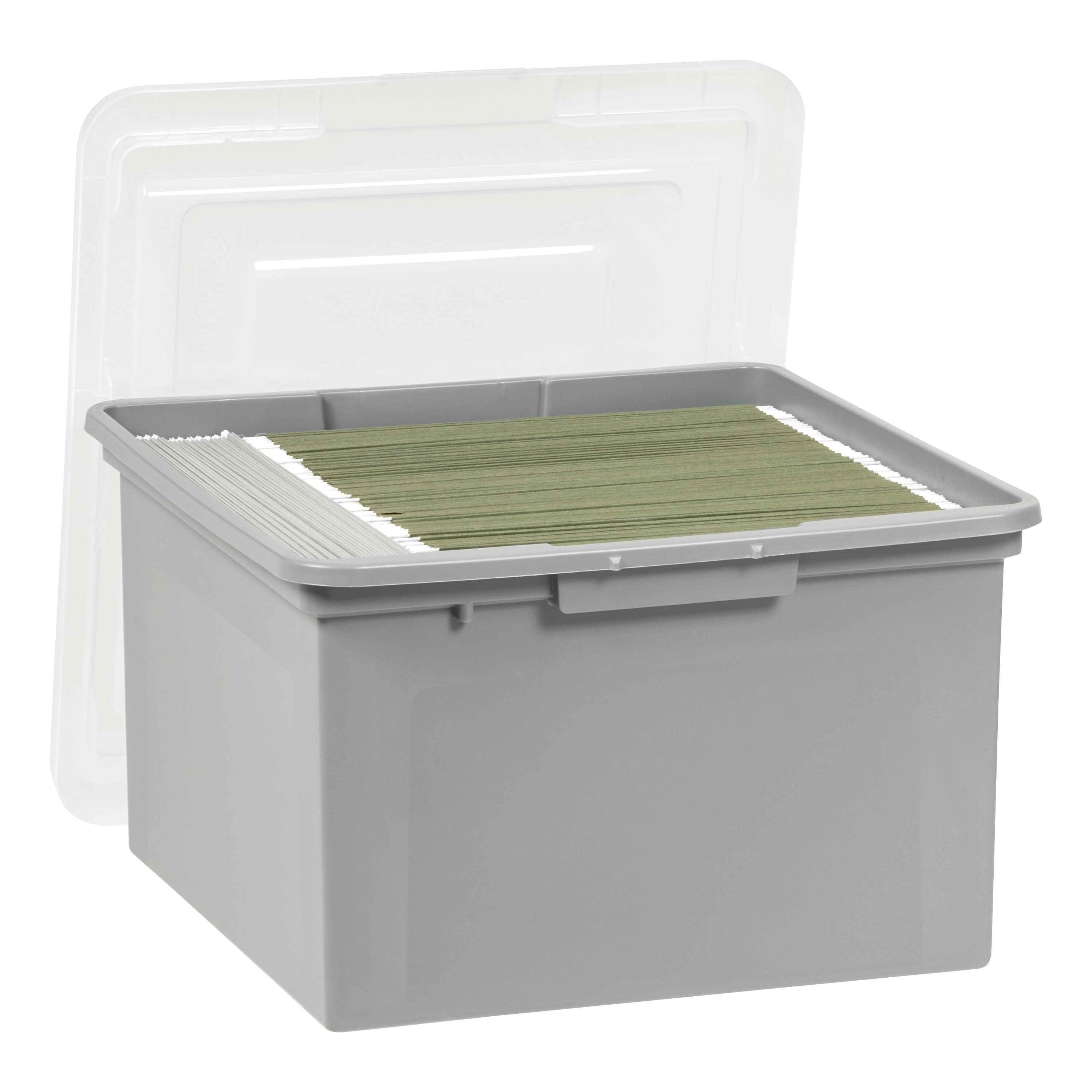 IRIS 3-Pack Snap Tight File Box Large 8.7-Gallons (35-Quart) Gray Tote with  Standard Snap Lid in the Plastic Storage Containers department at