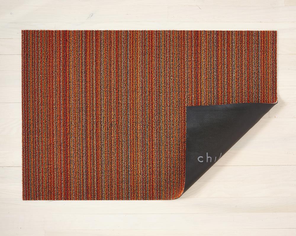 NEW Chilewich Skinny Stripe Indoor/Outdoor Doormat Orange