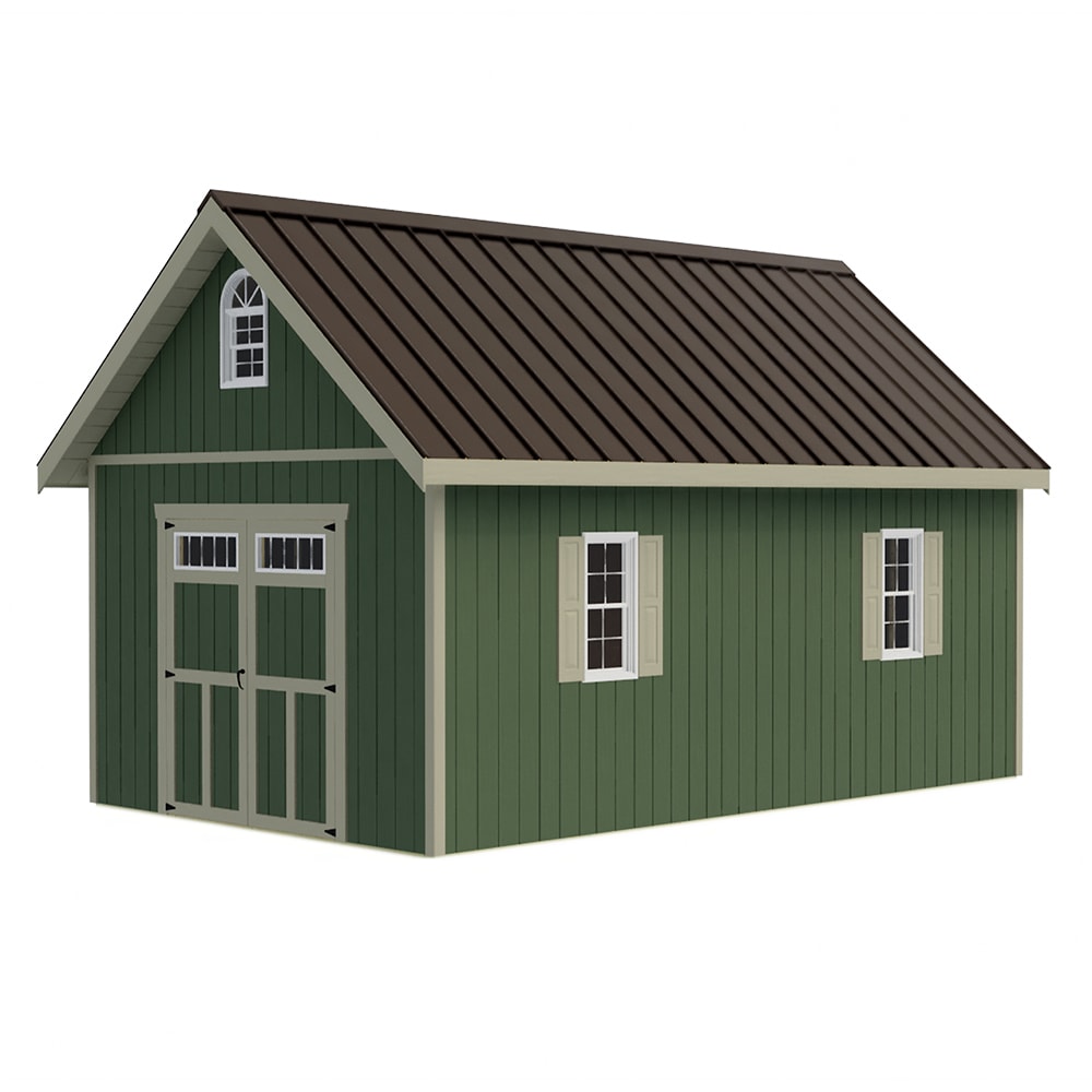 Best Barns SFIELD1216 Springfield 12-ft x 16-ft Gable Style Wood Outdoor Storage Shed with 1 Doors