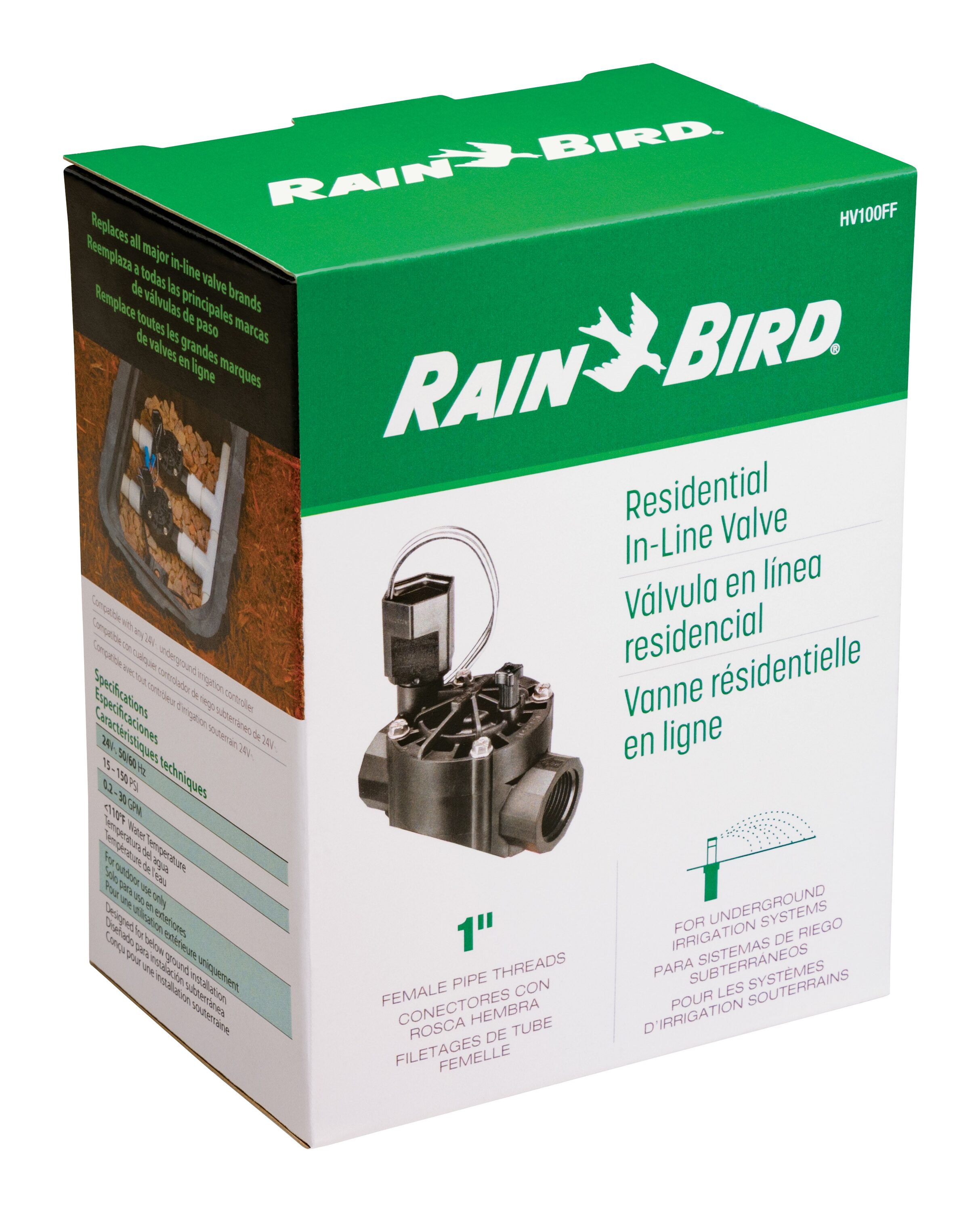 Rain Bird 1-in Plastic Electric Inline Irrigation Valve in the ...