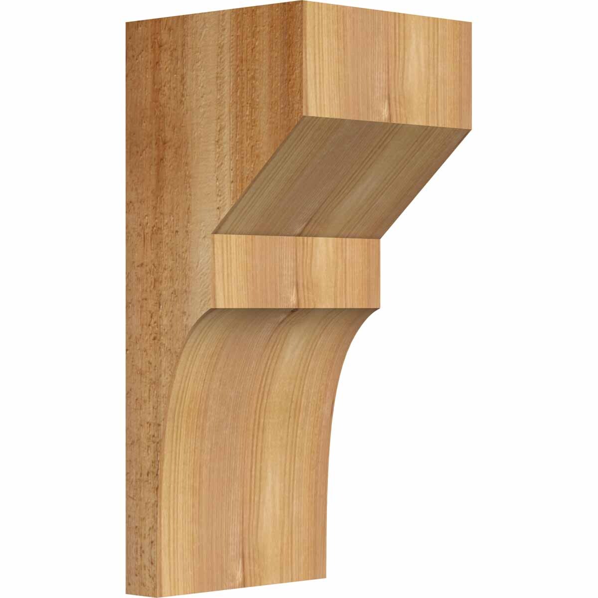 Ekena Millwork COR06X06X14MON00RWR 6-in x 6-in x 14-in Monterey Unfinished Western red cedar Wood Paintable/Stainable Corbel