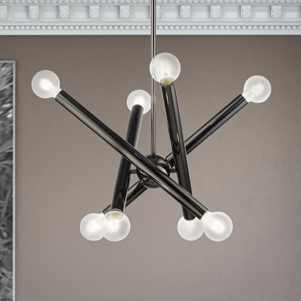 Stafford Black Chrome 8-Light Sputnik Chandelier