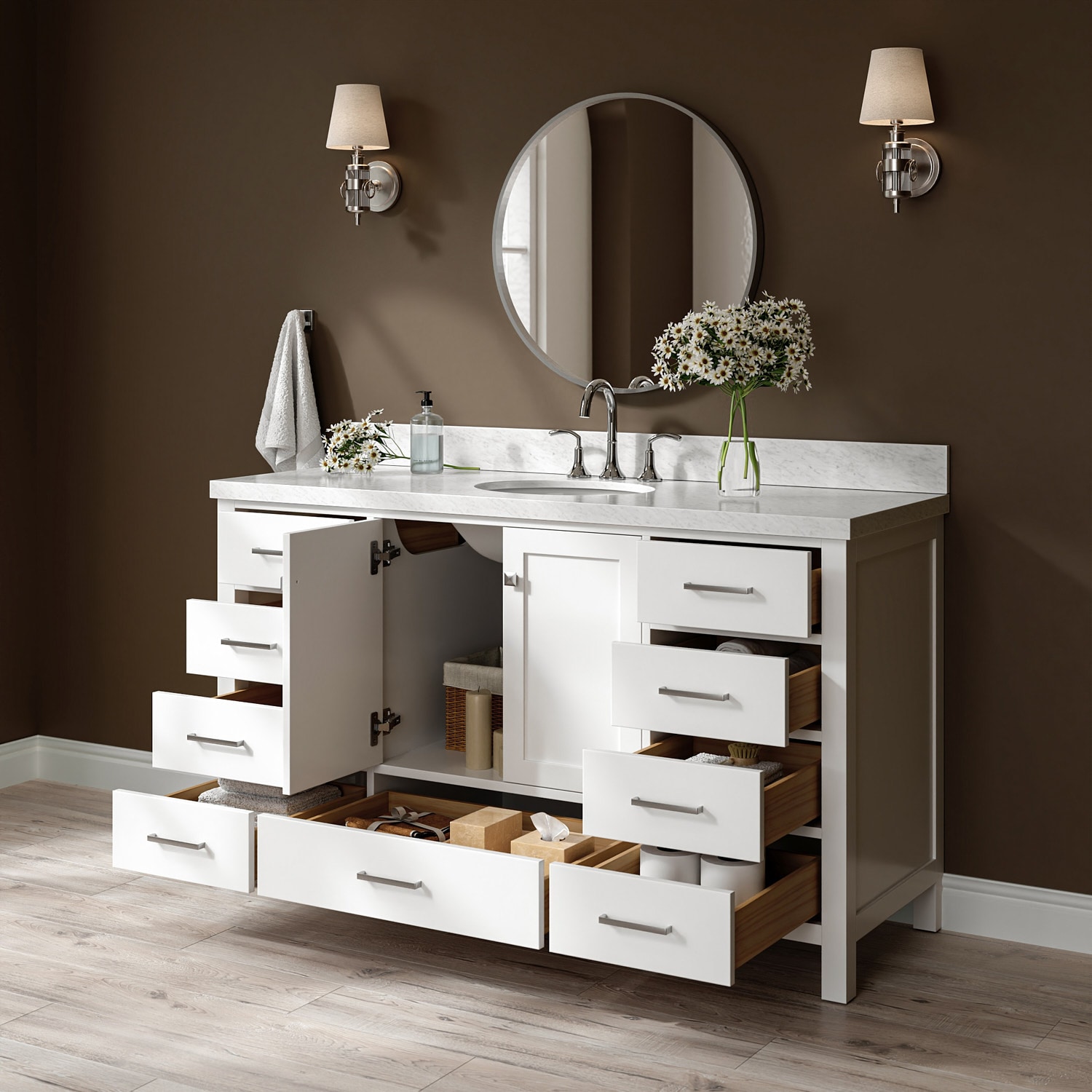 ARIEL A061S-VO-WHT Bath-Vanity-Combo - View #3