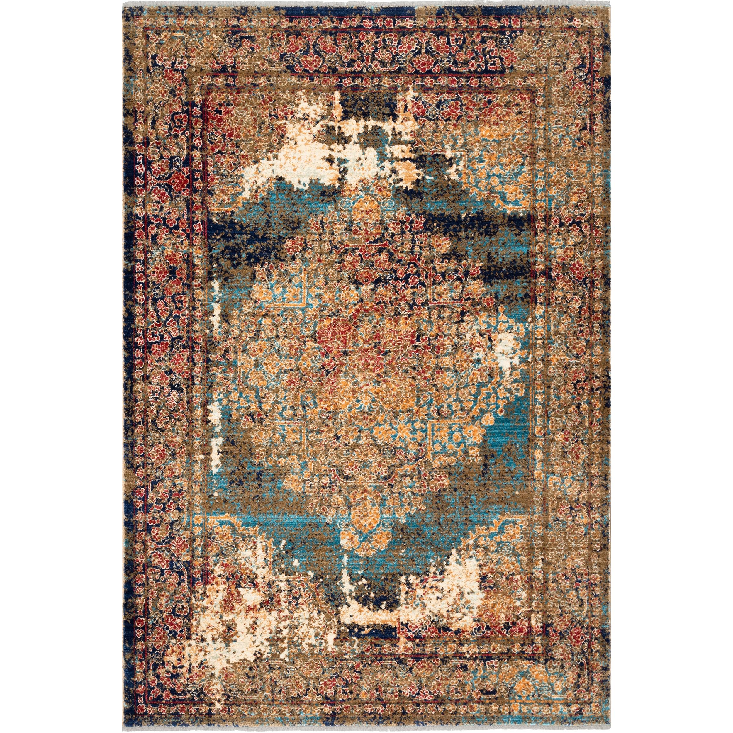 Turkish Rug - LV Inspired Center Rug - 4 By 6ft - Multicolor