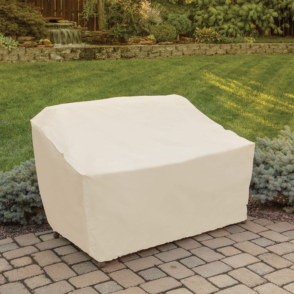 Style Selections Tan Polyester Loveseat Patio Furniture Cover in the