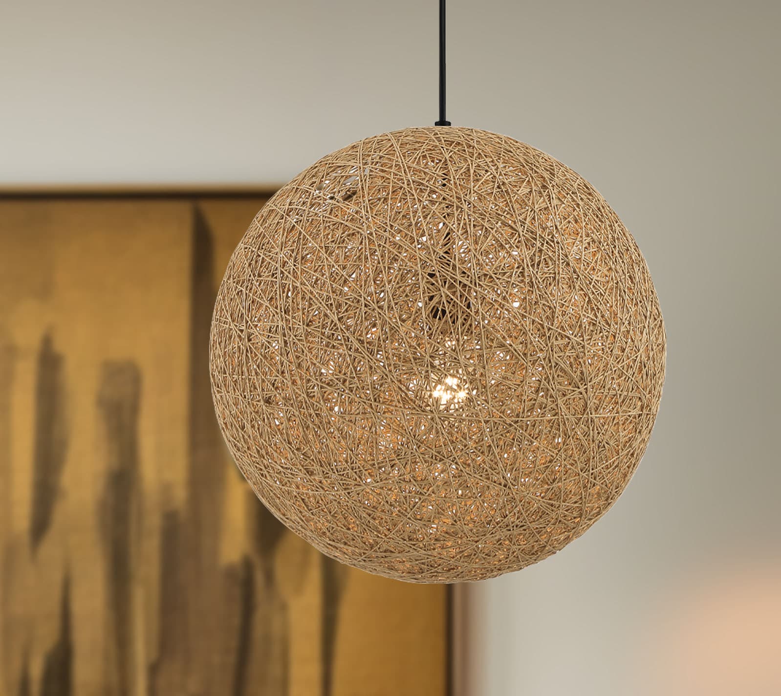 George Kovacs P5570-66A Entwined Black Modern/contemporary Globe Medium Hanging Pendant light