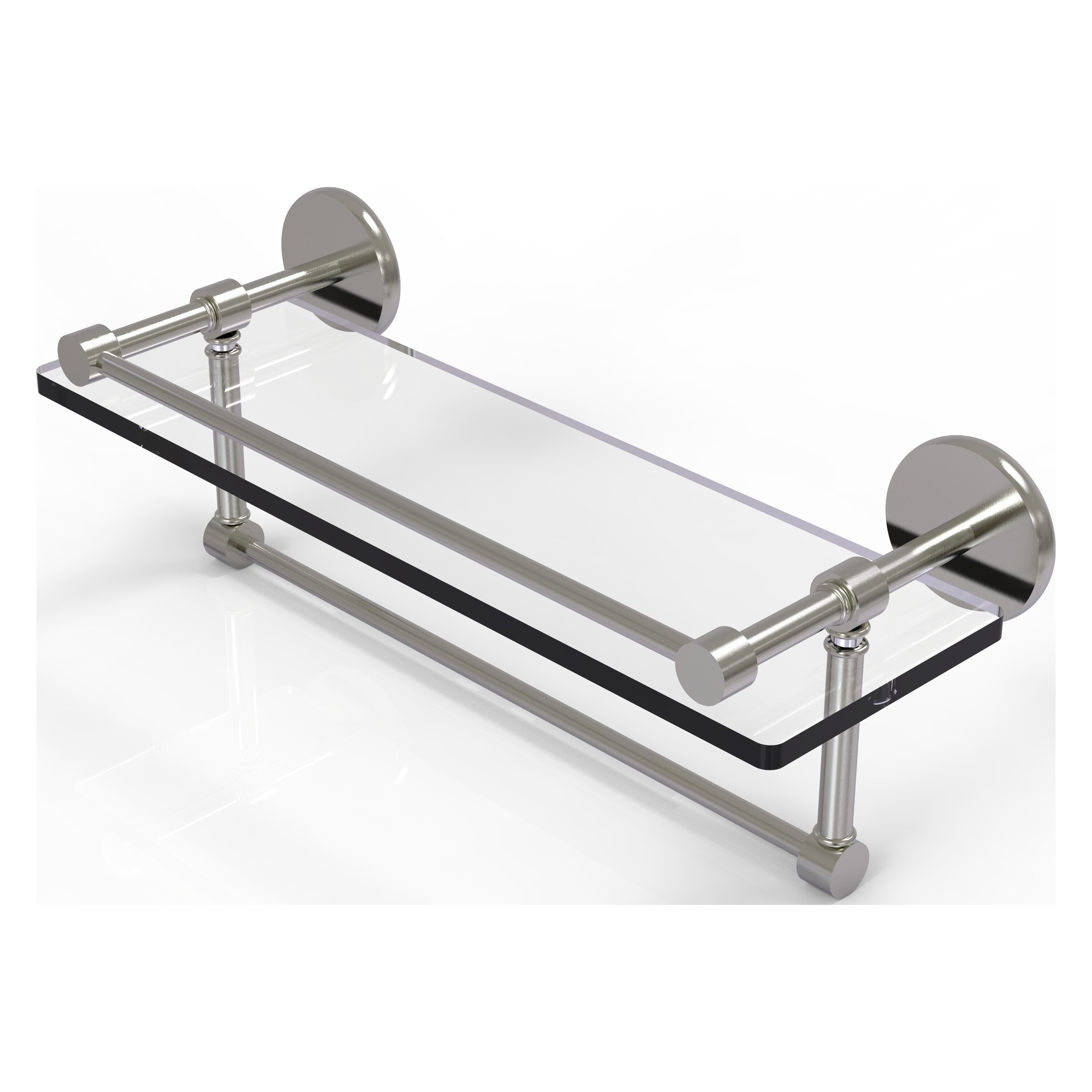 Allied Brass P1000-1TB/16-GAL-SN Prestige Skyline Satin Nickel Wall mount Bathroom Shelf ( 16-in x 5-in x 5-in )