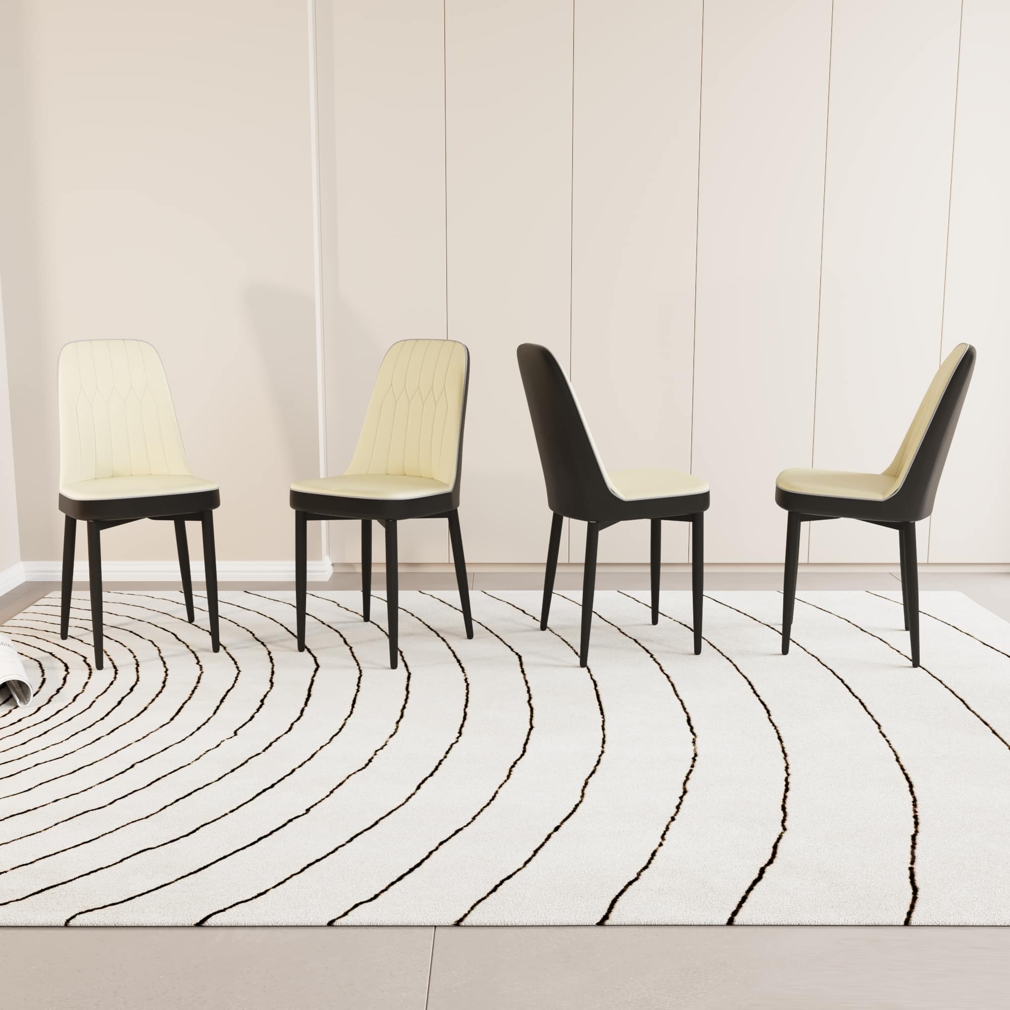 Vynxaria LEXY0095-DJCY-4BEB Dining-Chairs - View #2
