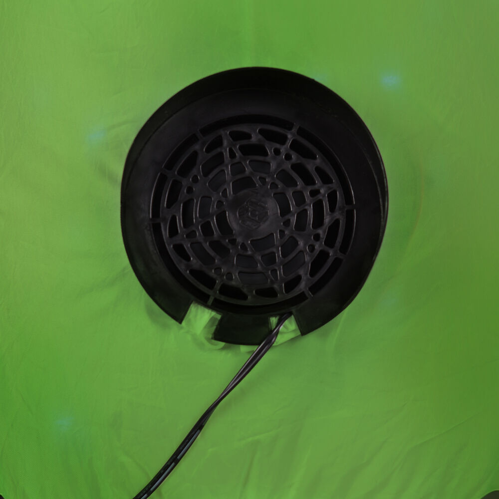 Giant 6.5-ft Green and Black Inflatable Spider with LED Lights