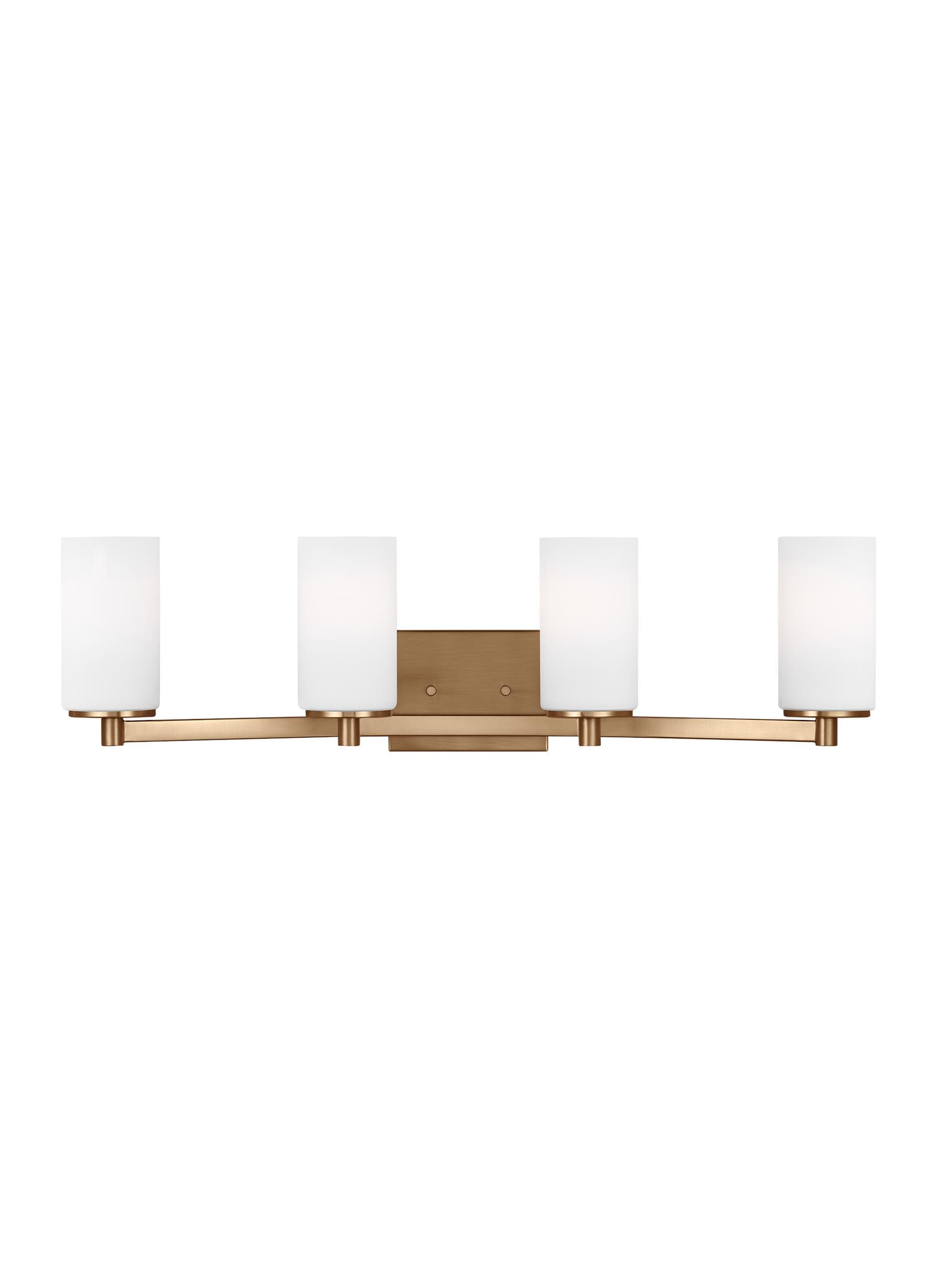 Generation Lighting 4439104EN3-848 Hettinger 29-in 4 -Light Satin Brass Transitional Vanity light