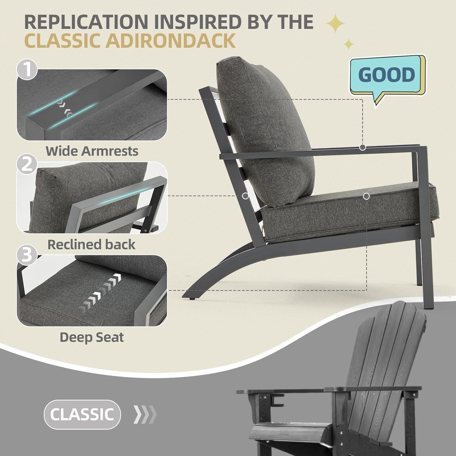 AECOJOY 16299BK-LS01 Patio-Sofas-Daybeds - View #4