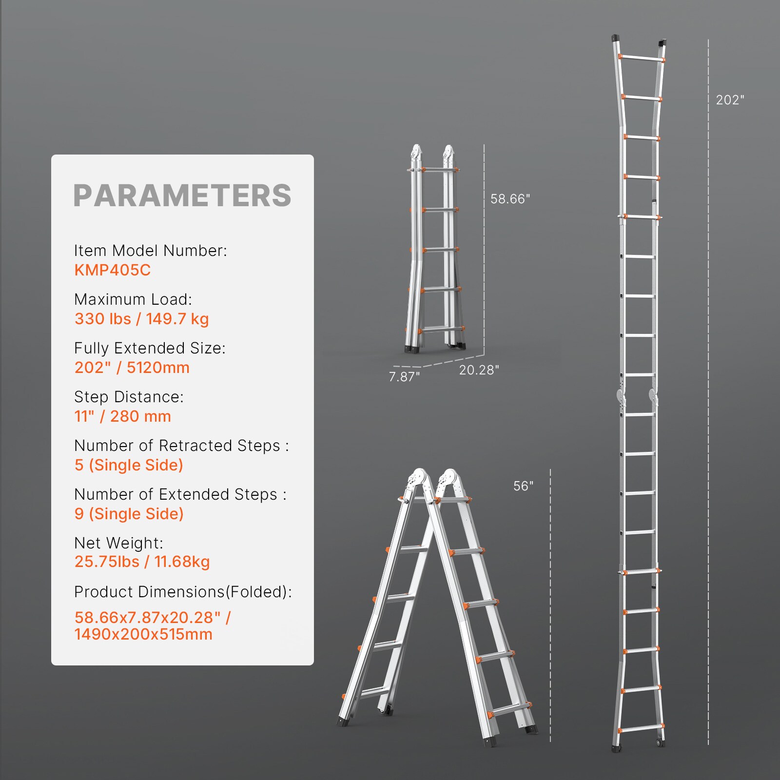VEVOR SCDGNAZXYST506090V0 Step-Ladders - View #7