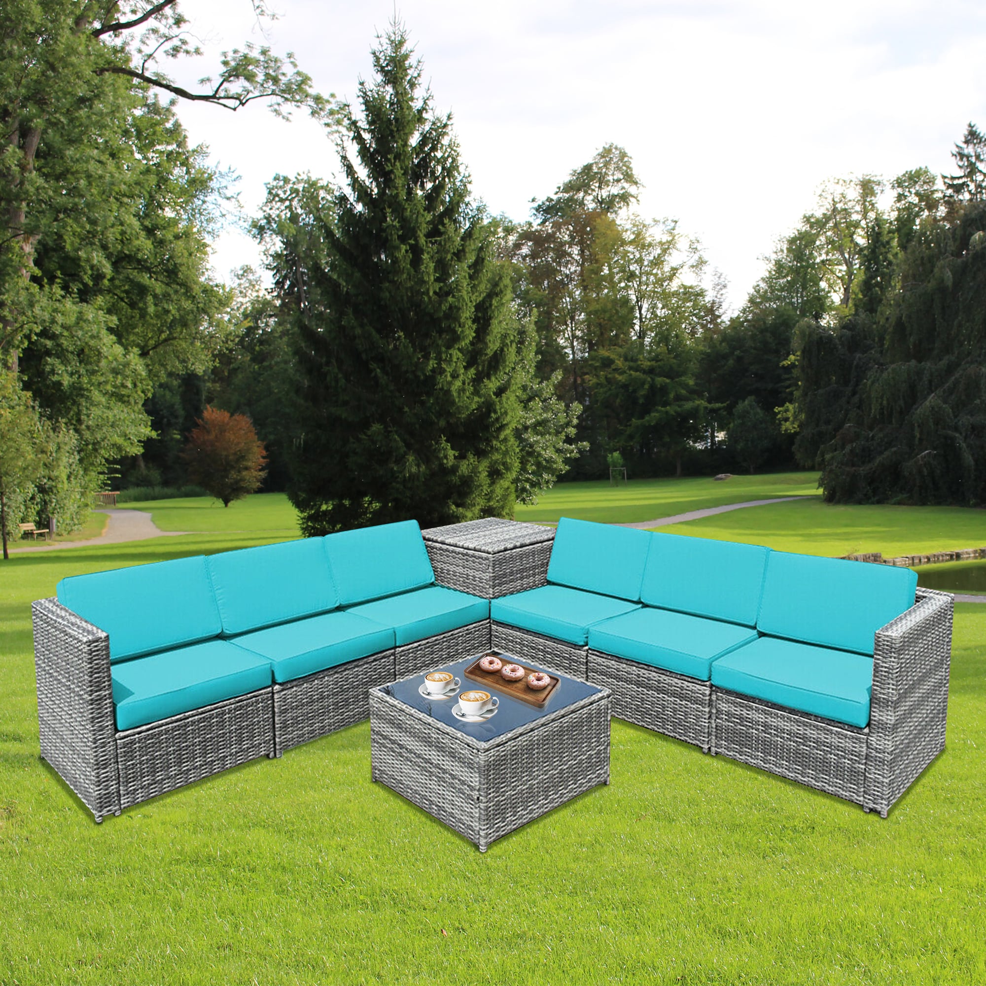 WELLFOR OUJ65782BTU+ Patio-Conversation-Sets - View #6