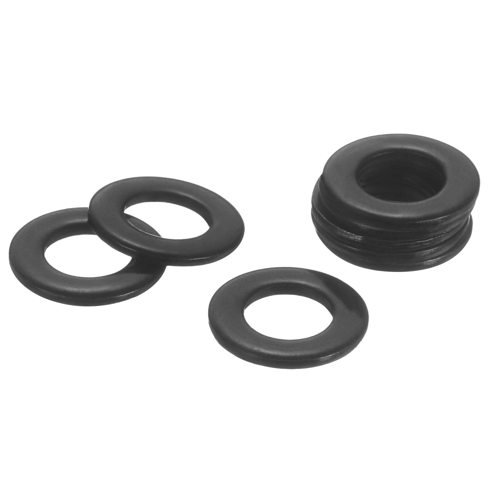 Unique Bargains 75pcs M5 304 Stainless Steel Flat Washers ID 5mm OD 12mm Thickness 1mm Round Metal Washers for Screws Bolts Outdoor Construction Black