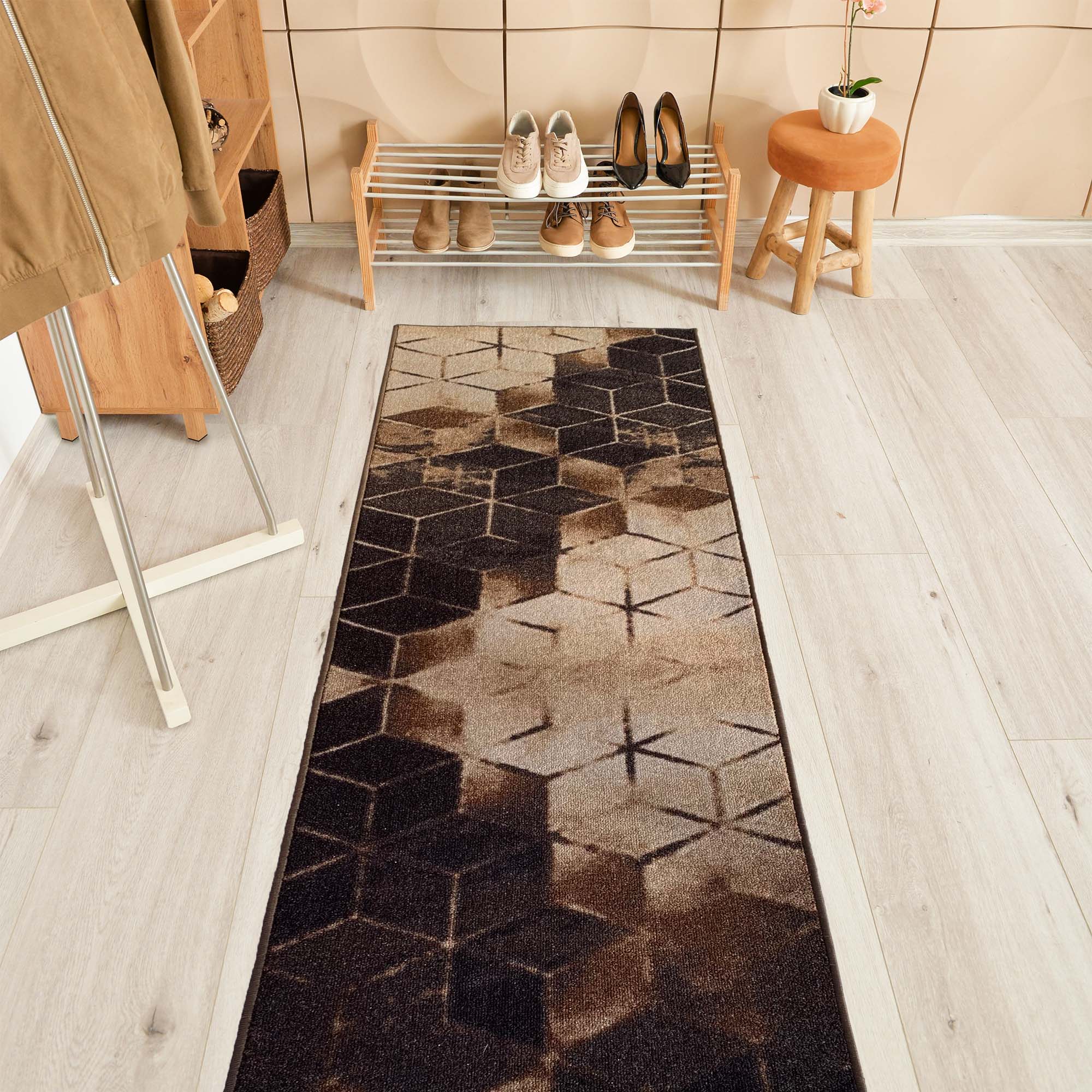 Playa Rug CUBESBROWN-26X7 rugs - View #4