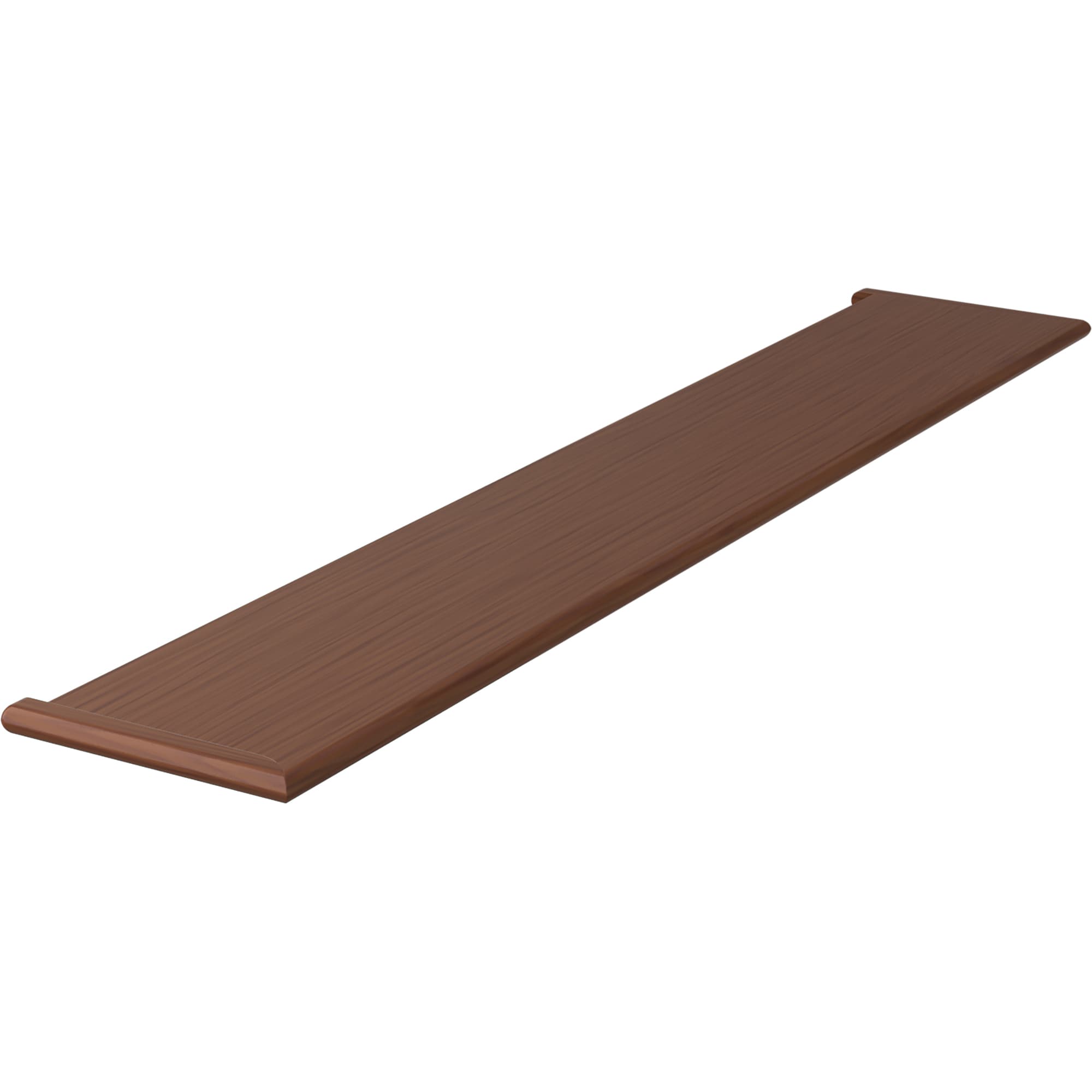 L.J. Smith Stair Systems 807010X60MR2-C 60-in x 10.5-in x 1-in Brown Cherry Double return Bullnose Stair Tread