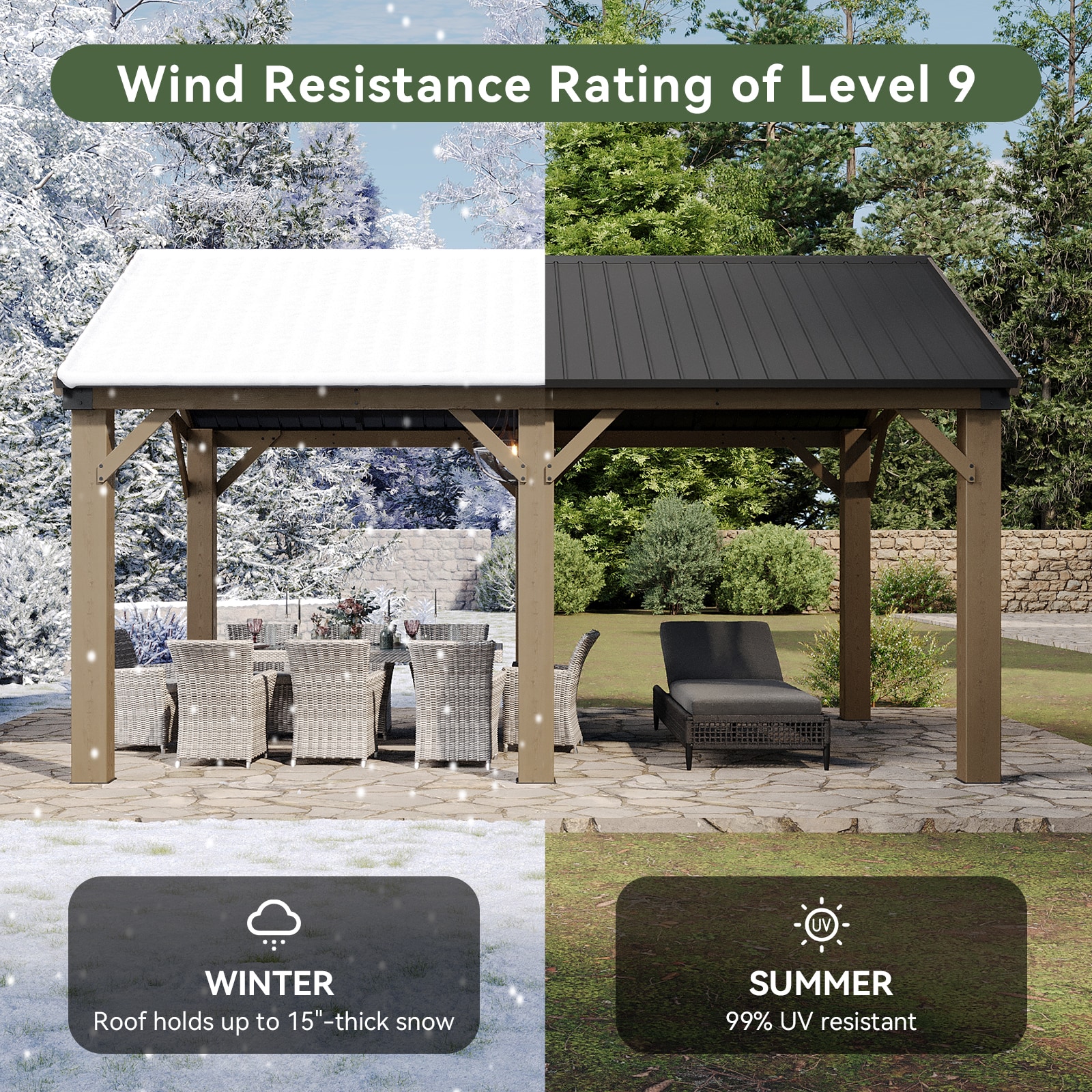 AOXUN G30006 Wood-Resin-Gazebos - View #6