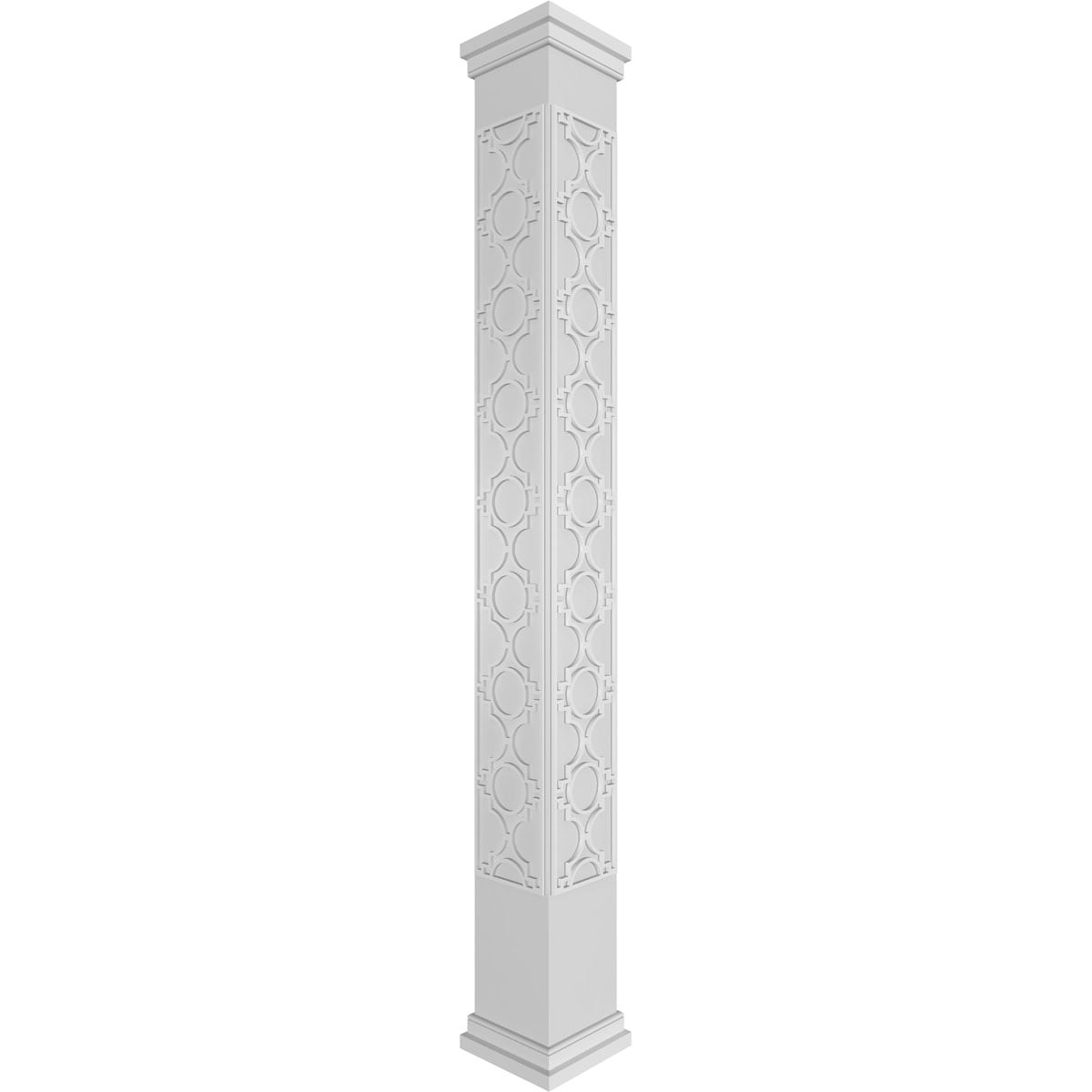Ekena Millwork CC0809ENGYPPRPR Gypsum Fretwork 8-Inches L x 9-Feet Unfinished PVC Column Wrap