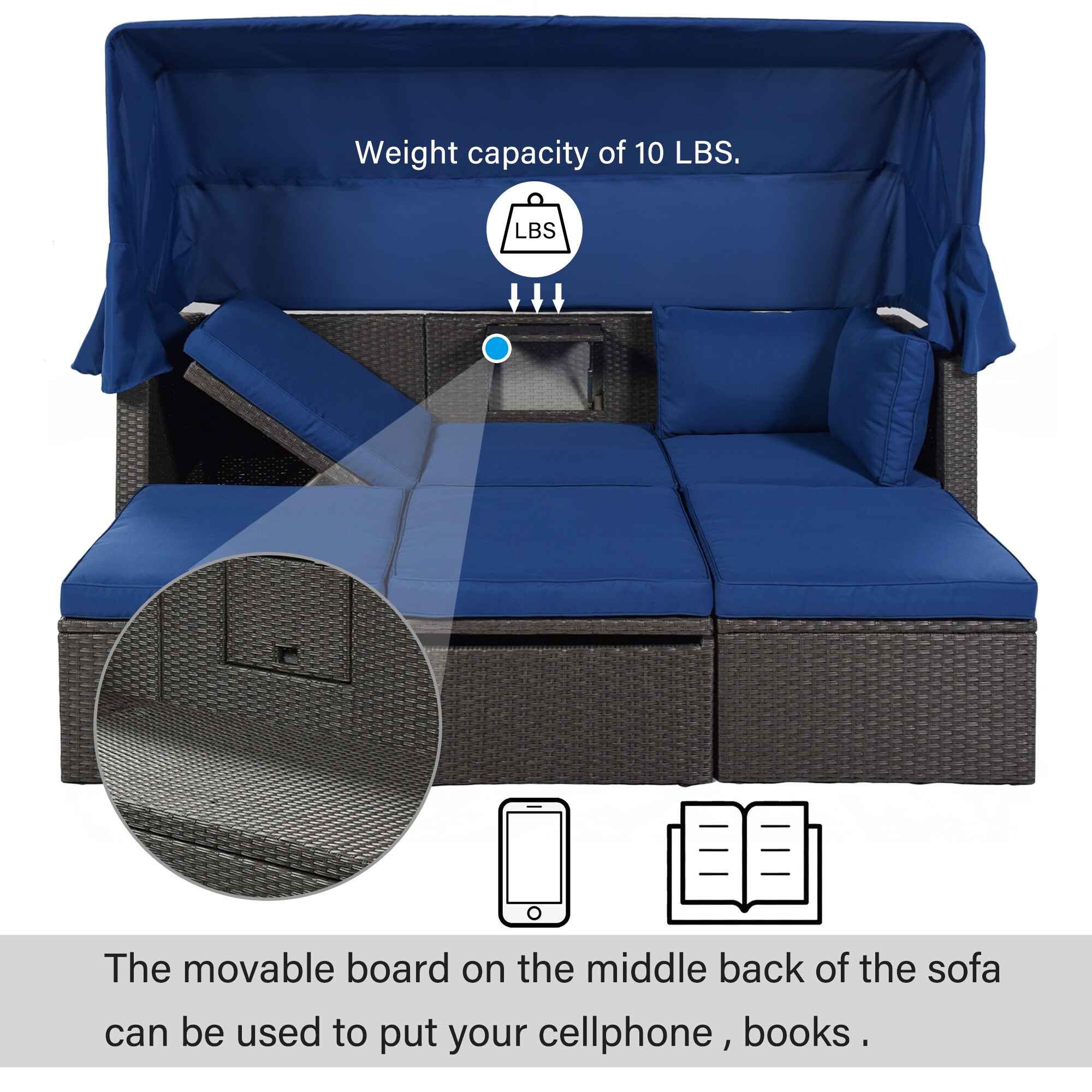 JIMSMAISON BOUSPDB01BL Patio-Sofas-Daybeds - View #9