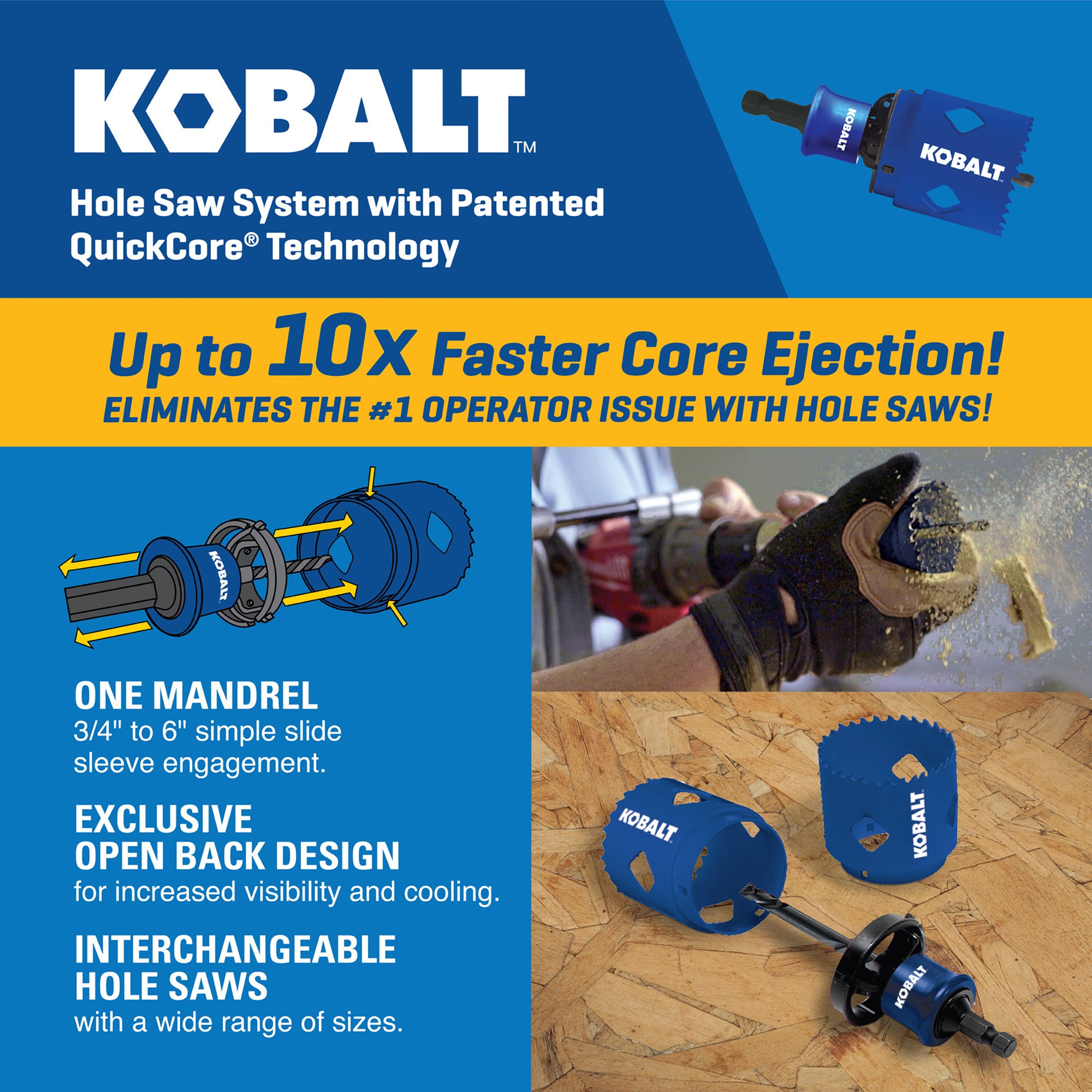 Kobalt Bi-metal Non-arbored Hole Saw Kit Set with Hard Case in the Hole Saws   Kits department at