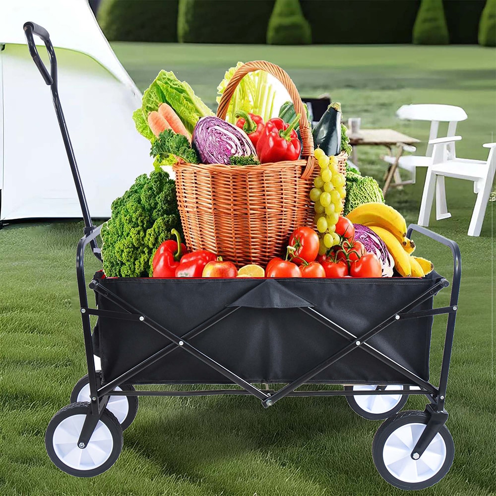 Fun Orange 3-cu ft Steel Folding Yard Cart in the Yard Carts department ...