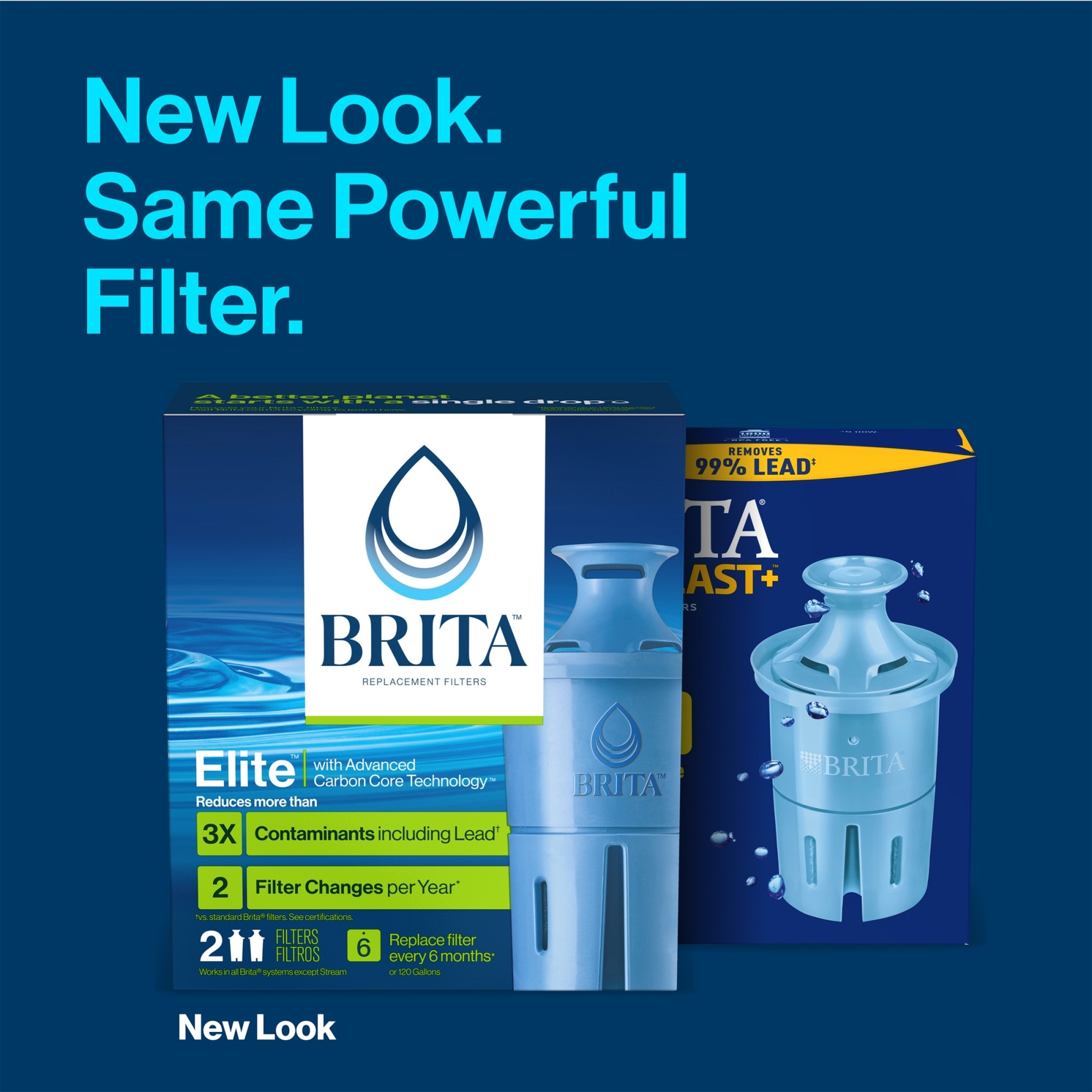Brita Longlast+ Filtro de agua, filtros de repuesto Longlast+ para jarra y  dispensadores, 3 unidades