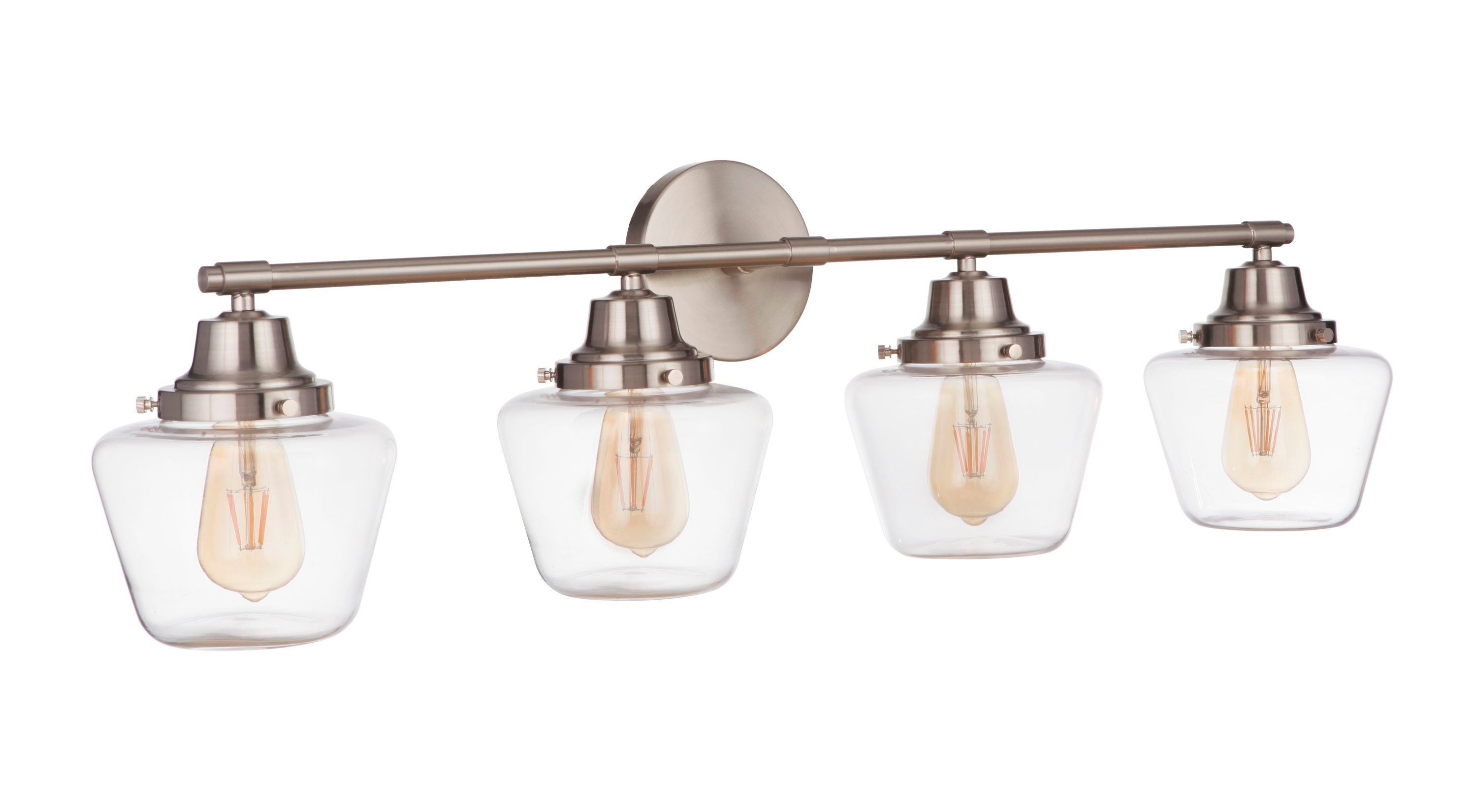 Craftmade Essex 38-in 4-Light Brushed Nickel Transitional Vanity Light ...