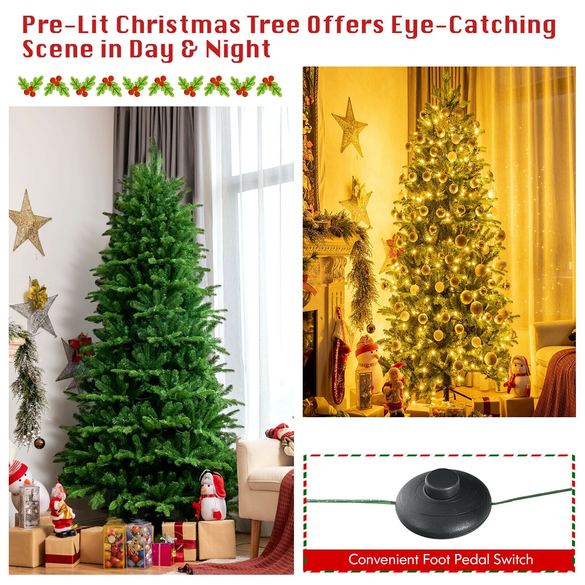 WELLFOR CM-HJY-23494US Artificial-Christmas-Trees - View #5