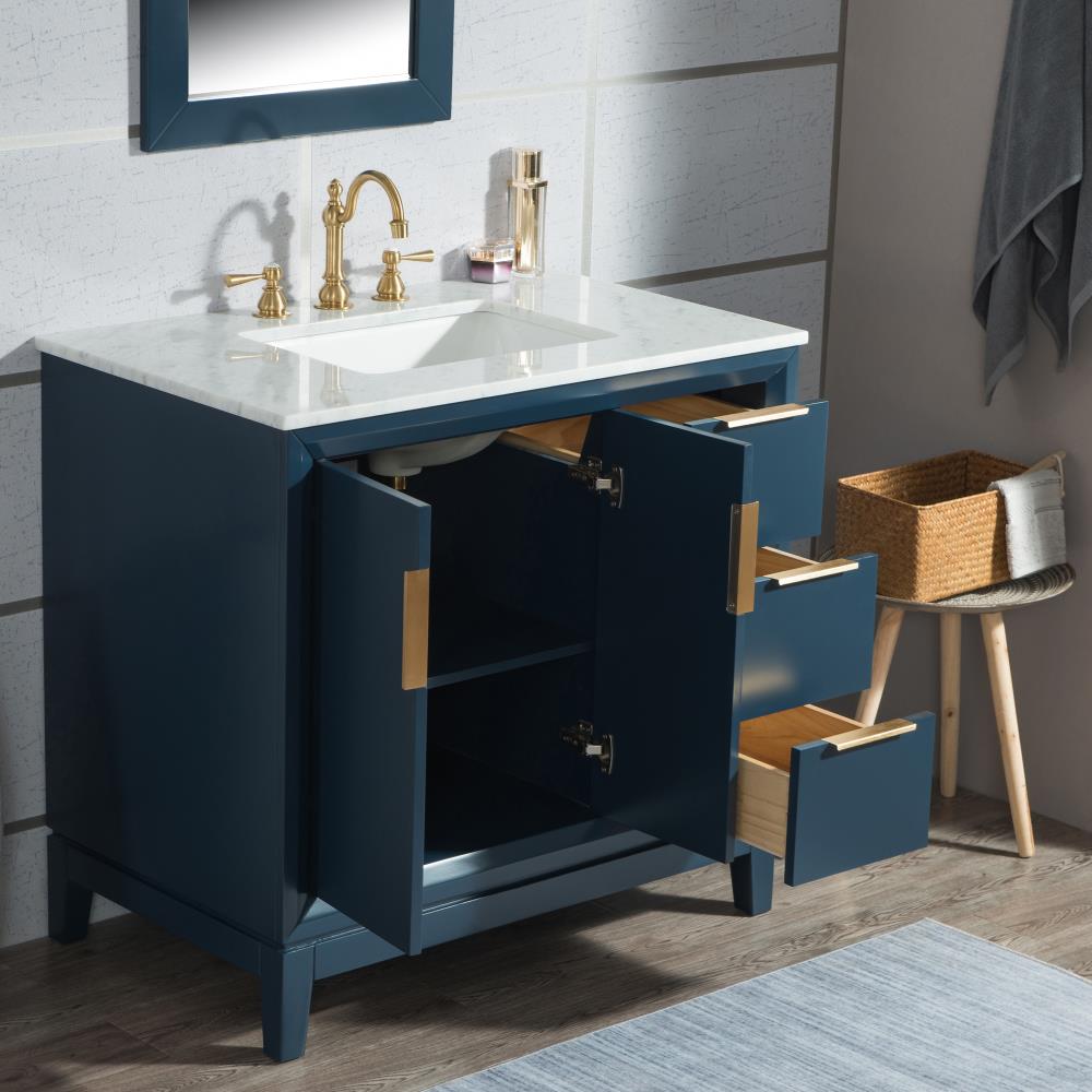 Water Creation Elizabeth 36-in Monarch Blue Undermount Single Sink ...