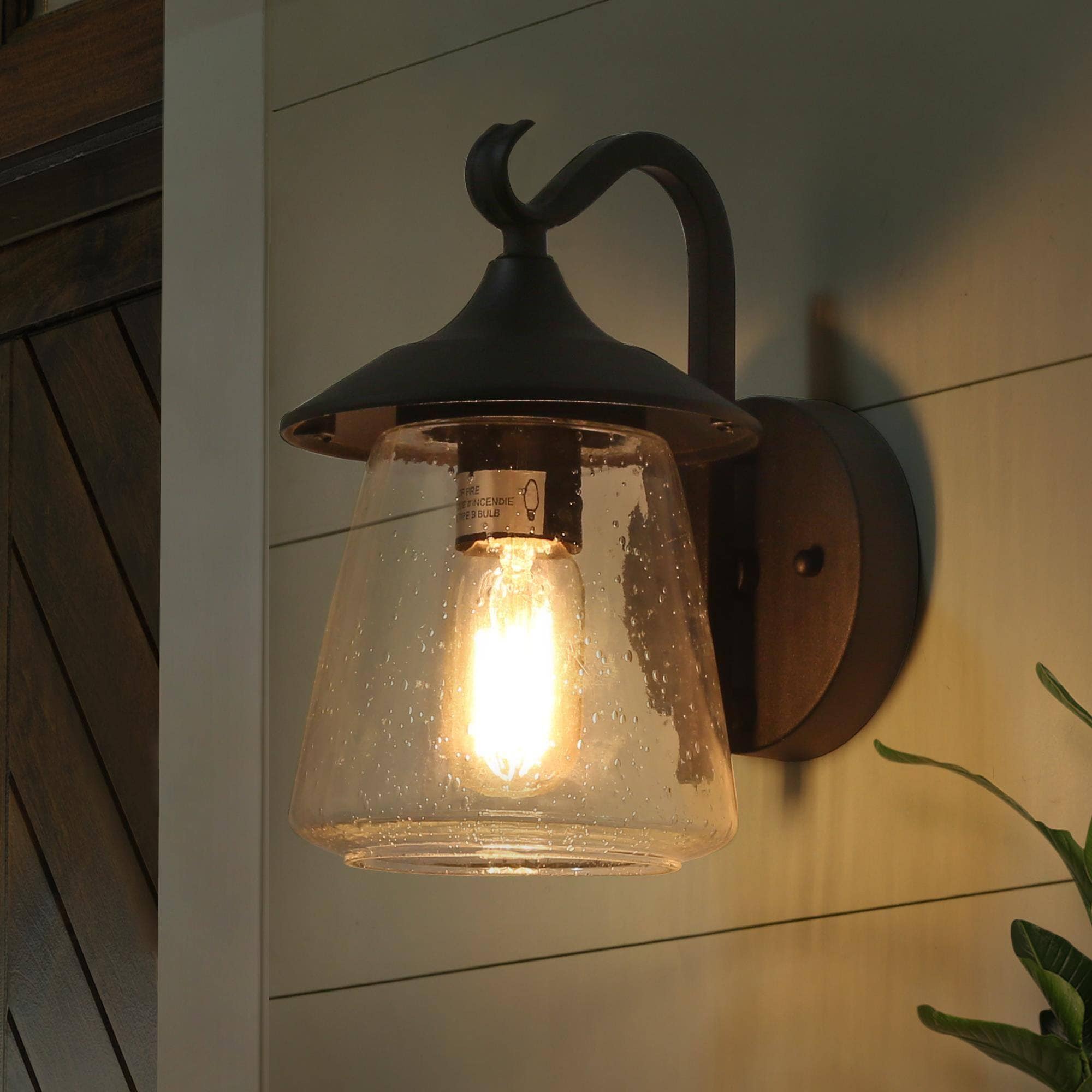 LNC Maison 1-Light 9.8-in H Matte Black LED Outdoor Wall LNC Maison 1-Light 9.8-in H Matte Black LED Outdoor Wall