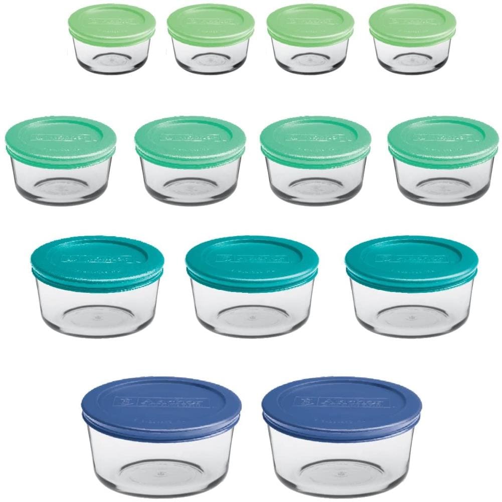Anchor Hocking Holiday Houses 4-Cup Glass Food Storage Container