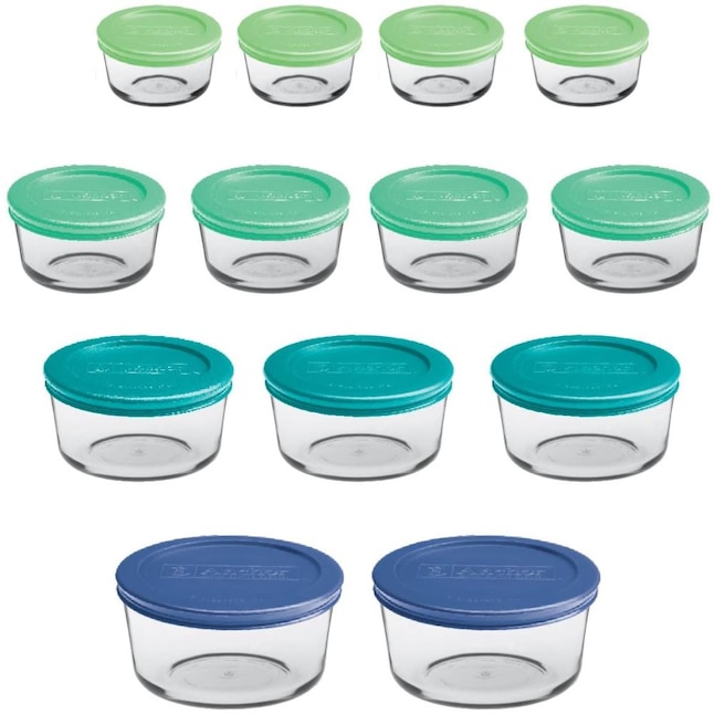 Anchor Hocking Glass Storage 3-Container Set with Lids