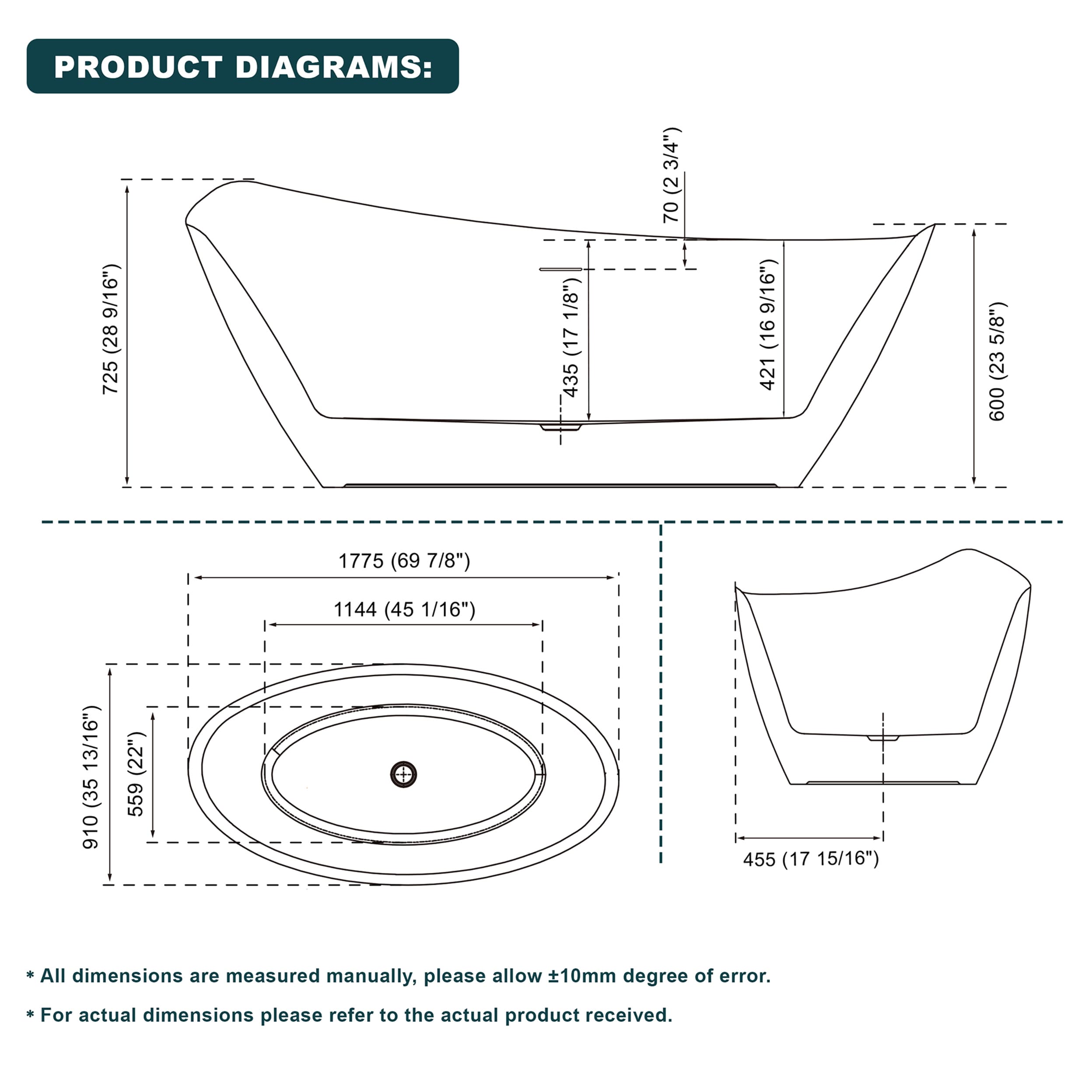 LIVIZA GIJ-BT21-65MW bathtubs - View #2