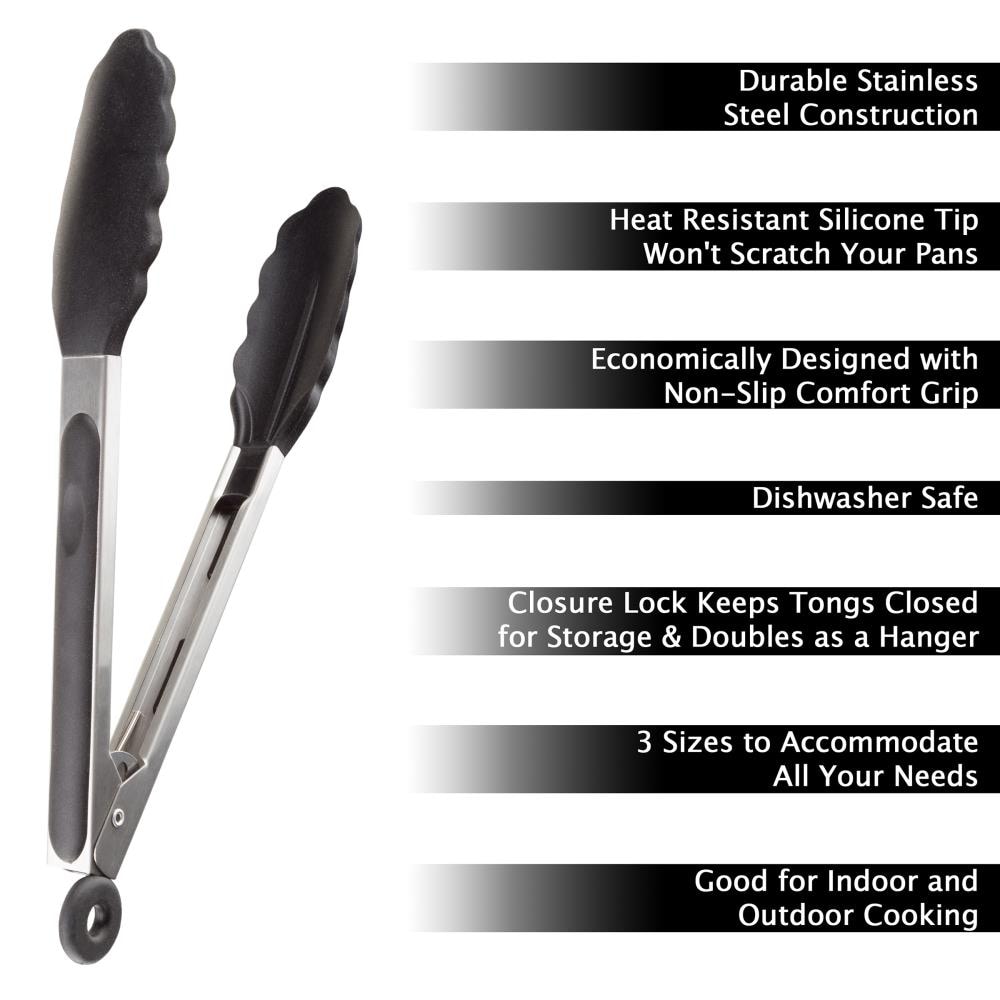 Good Cook Gourmet Stainless Steel Tongs with Silicone - Shop