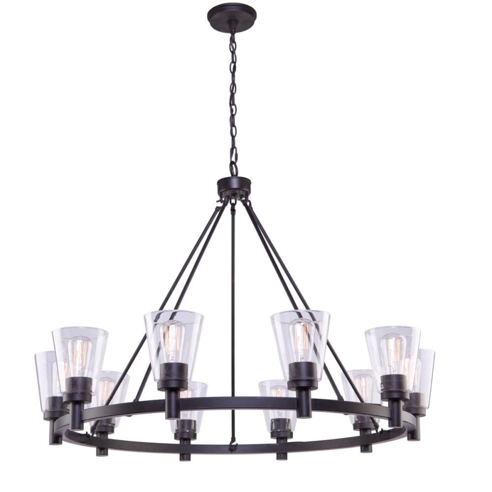ARTCRAFT AC10760OB Clarence 10-Light Oil-Rubbed Bronze Transitional Chandelier