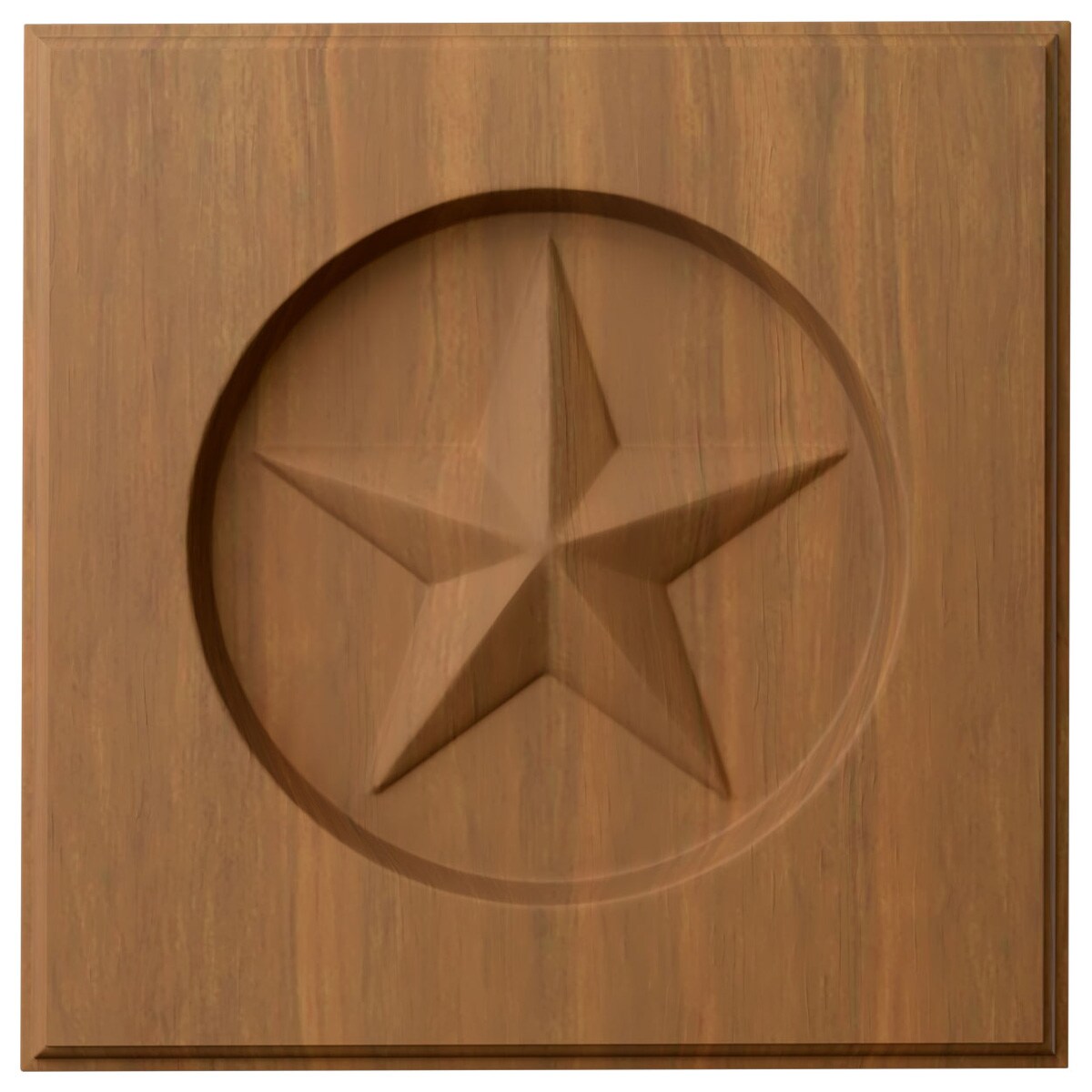 Ekena Millwork ROS06X06AUCH Austin Star 6-in x 6-in Unfinished Cherry Square Rosette