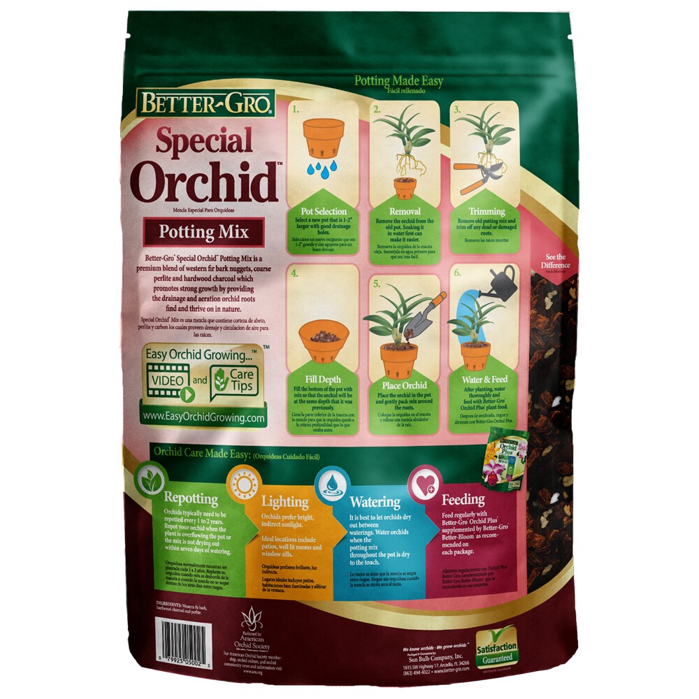 Better-Gro Orchid 4-Quart Fruit, Flower and Vegetable Organic Potting Soil Mix