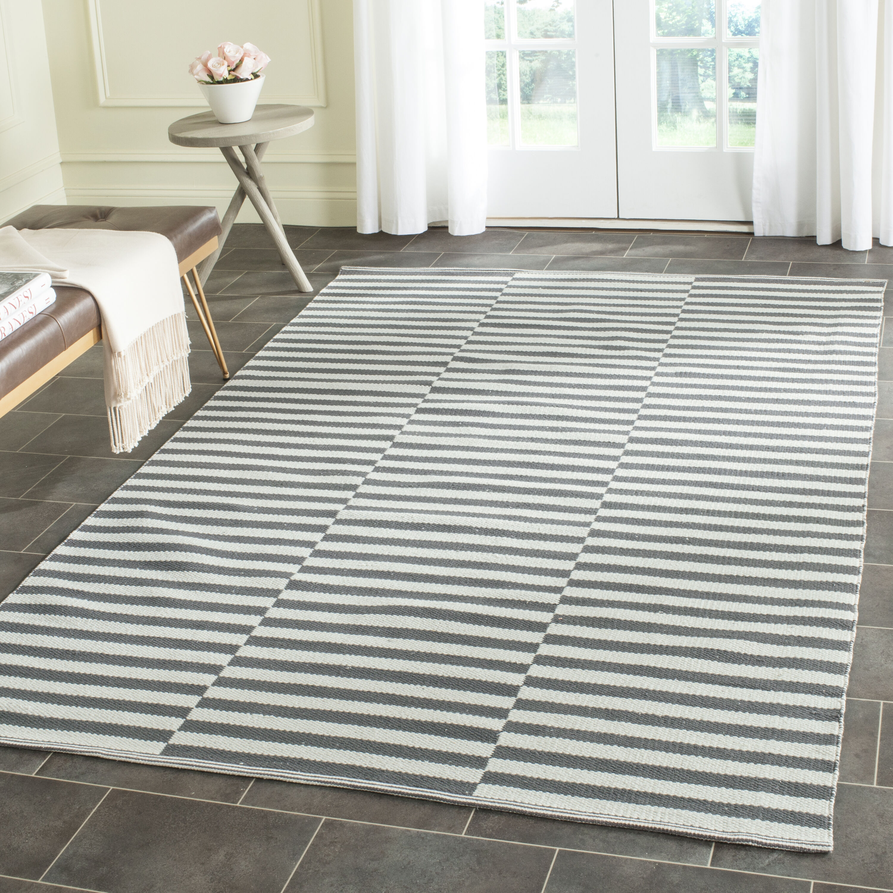  Montauk 715 Ivory/Gray Coastal 5ft x 7ft Medium Rectangle Rug