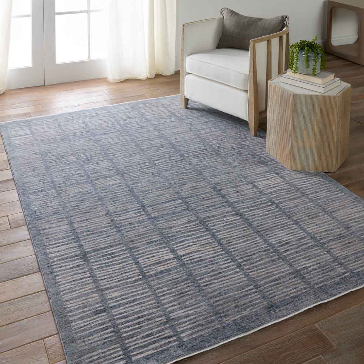 Jaipur Living BRG156590 Blue Indoor Stripe Runner Rug