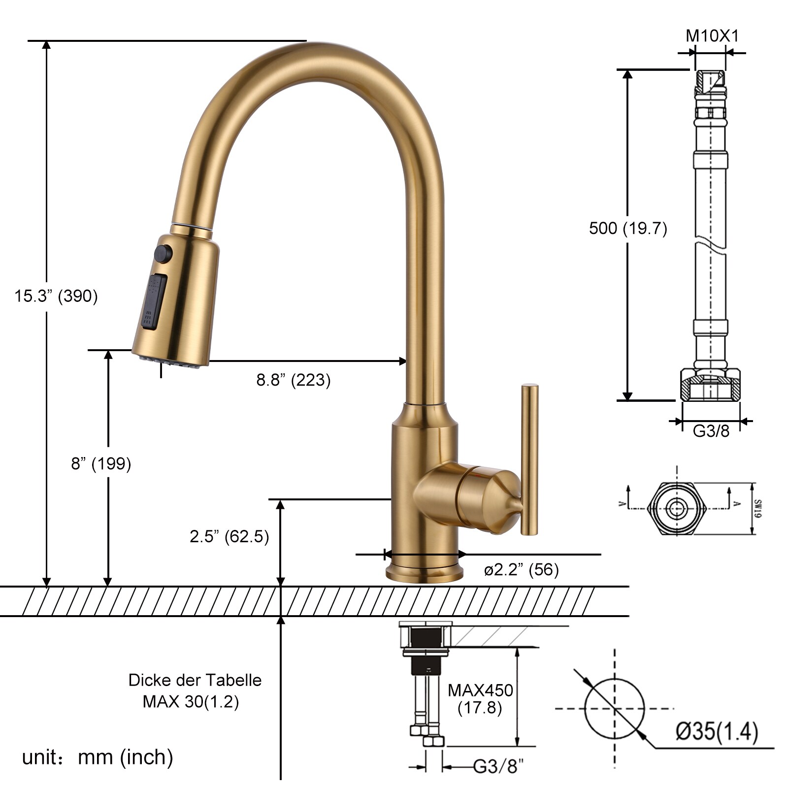 WOWOW 2312701G-LW Kitchen-Faucets - View #6
