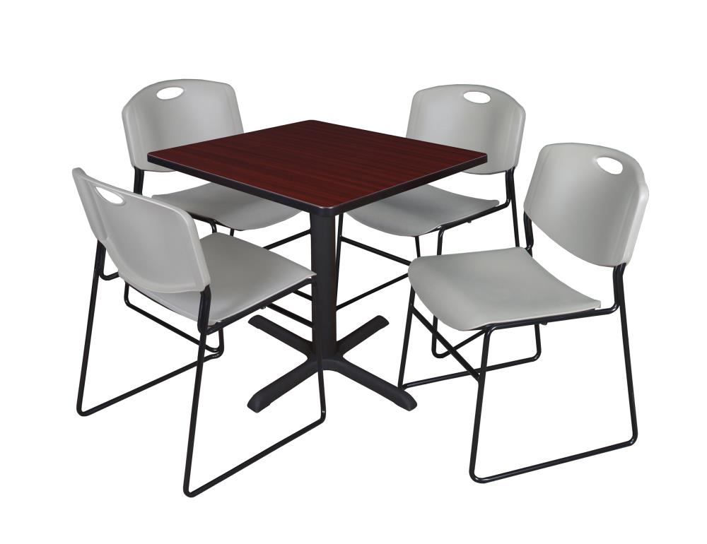 Regency TB3030MH44GY Breakroom Brown 4-Person Training Table (30-in W x 29-in H)