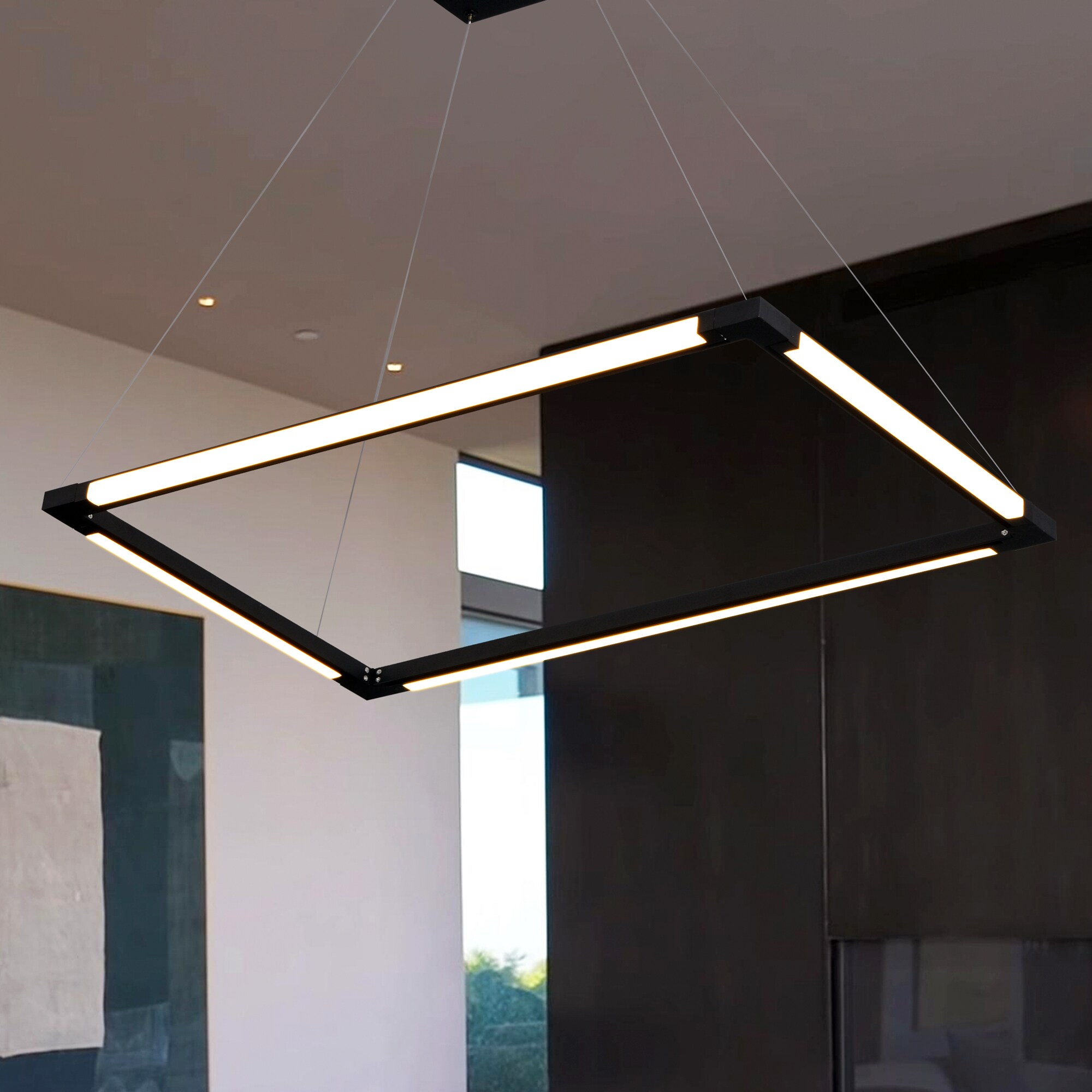 VONN Lighting Atria Black Modern/Contemporary Cage Chandelier