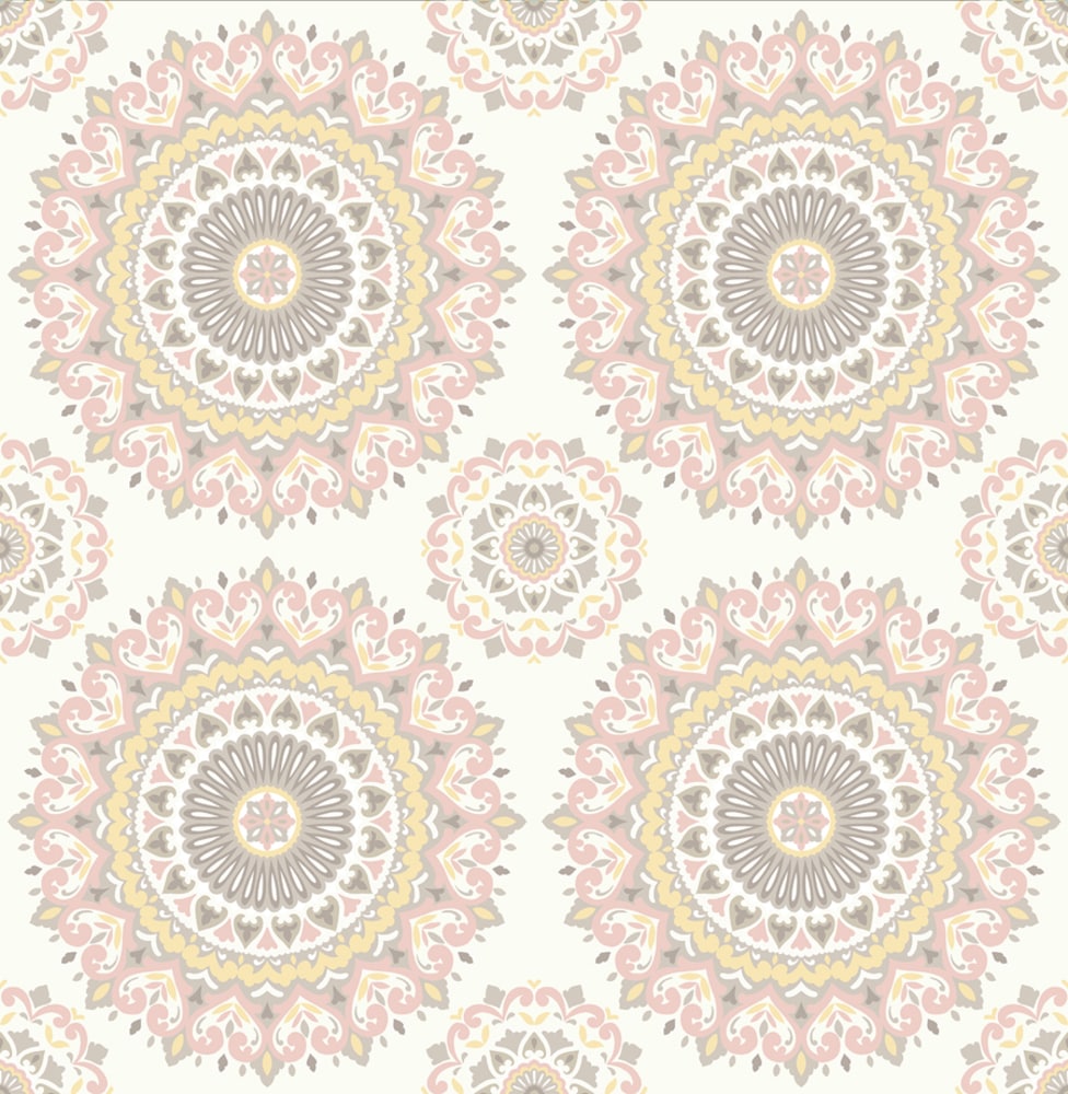 A-Street Prints 1014-001805 Kismet 56.0-sq ft Pink Non-woven Geometric Unpasted Wallpaper