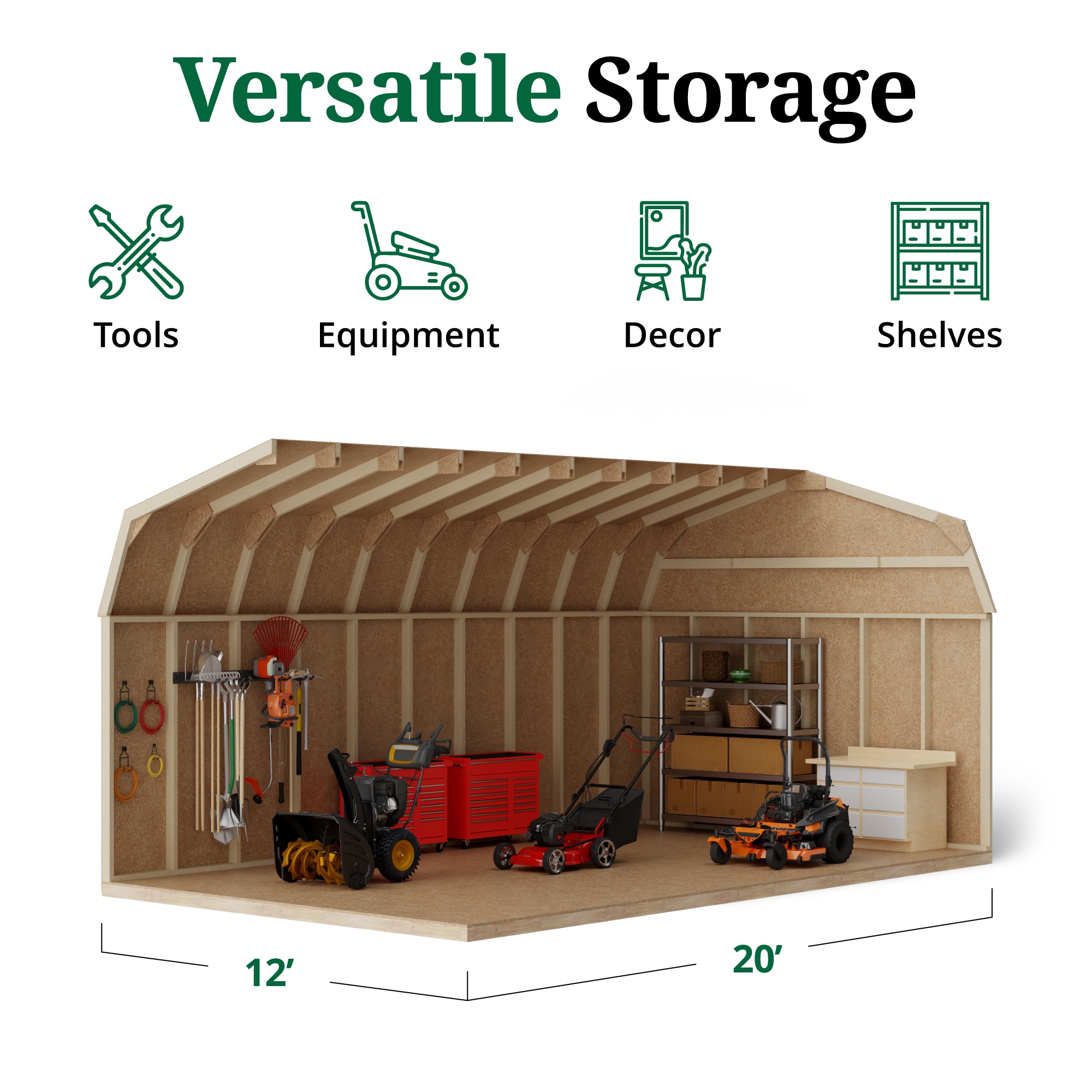 Little Cottage Co 12X20 VGB-6-PC-FK Wood-Storage-Buildings - View #5