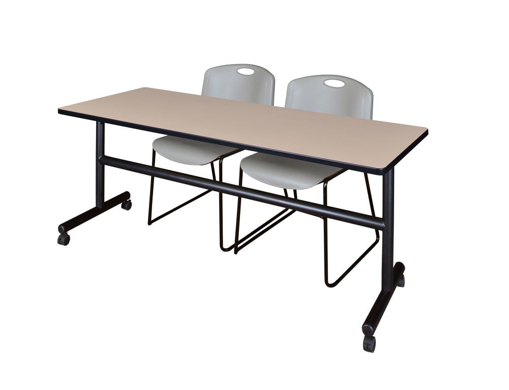 Regency MKFT7230BE44GY Training Off-white 4-Person Training Table (72-in W x 29-in H)