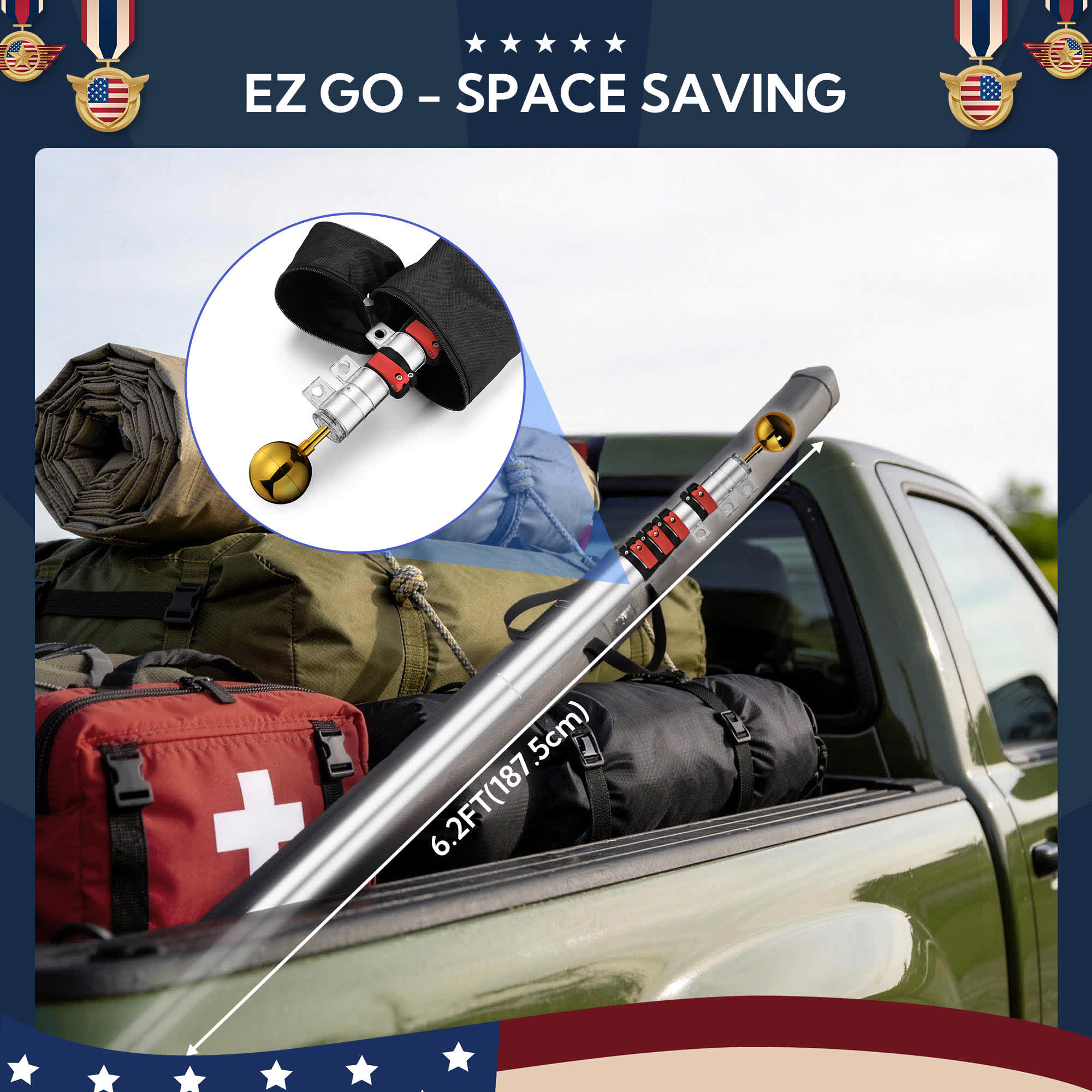 Yescom 22FLP002-25-F1.V4-LO Flag-Poles - View #4