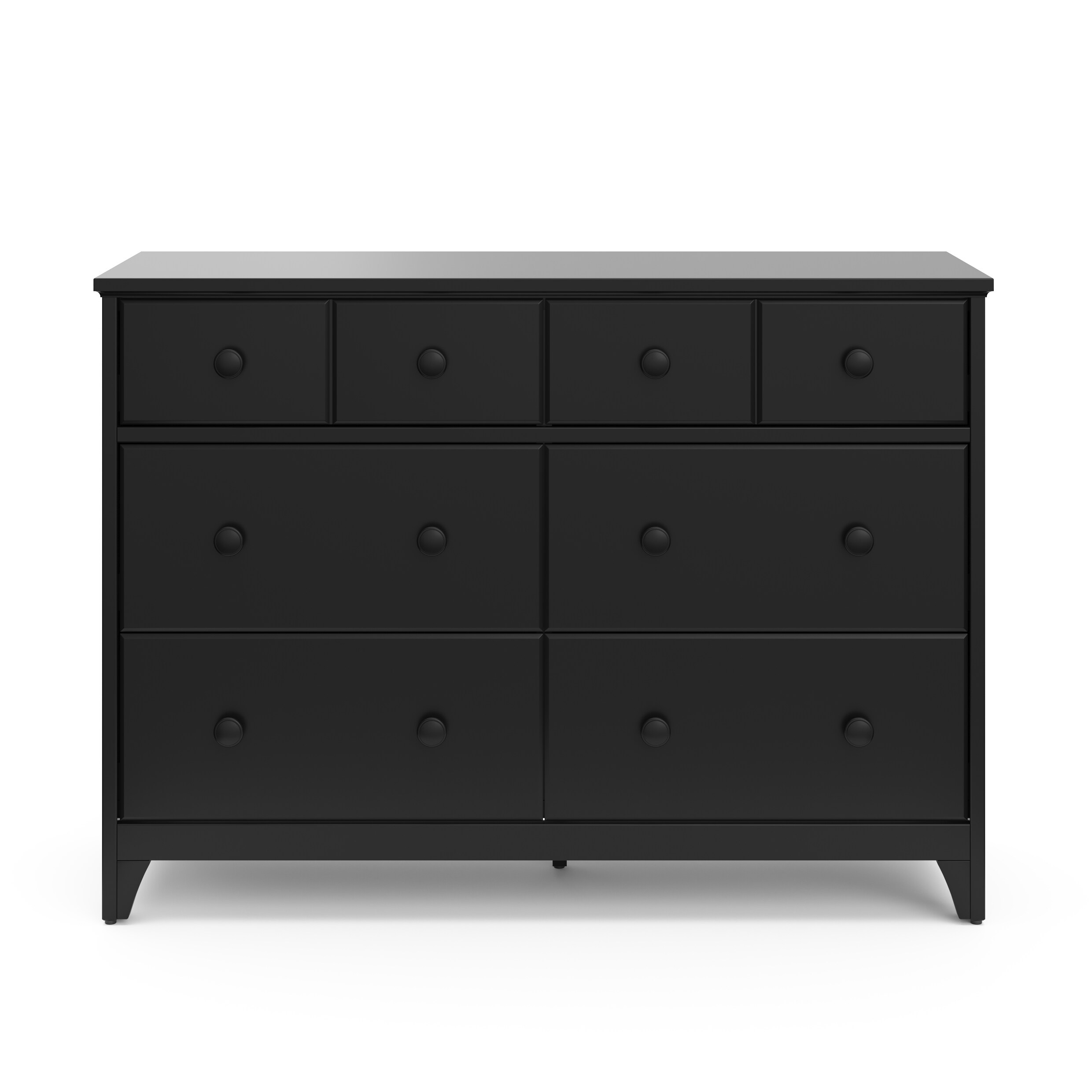 Storkcraft Moss Black 6-Drawer Double Dresser with Deep Drawers
