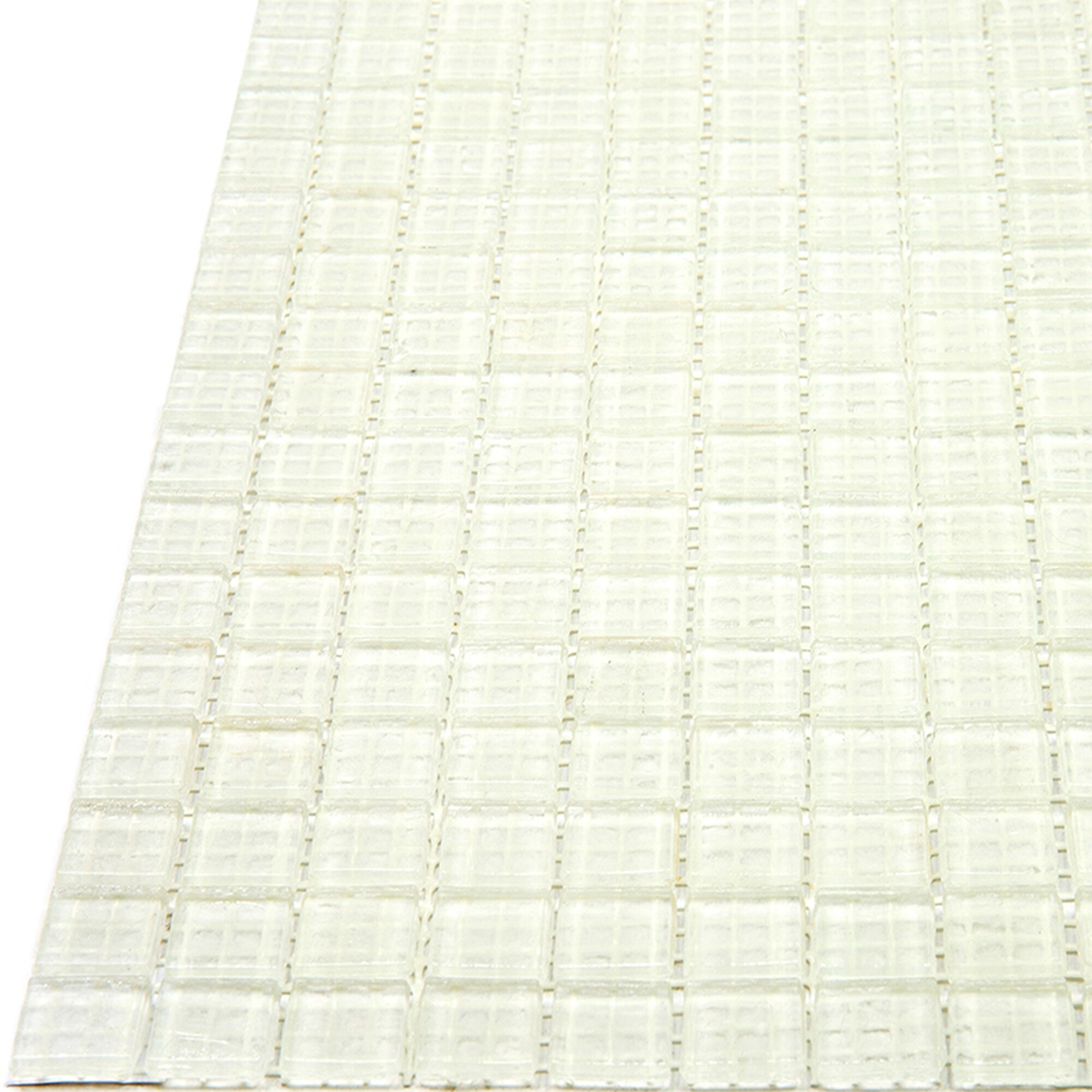 Cotton White Glossy Glass Mosaic Wall and Floor Tile