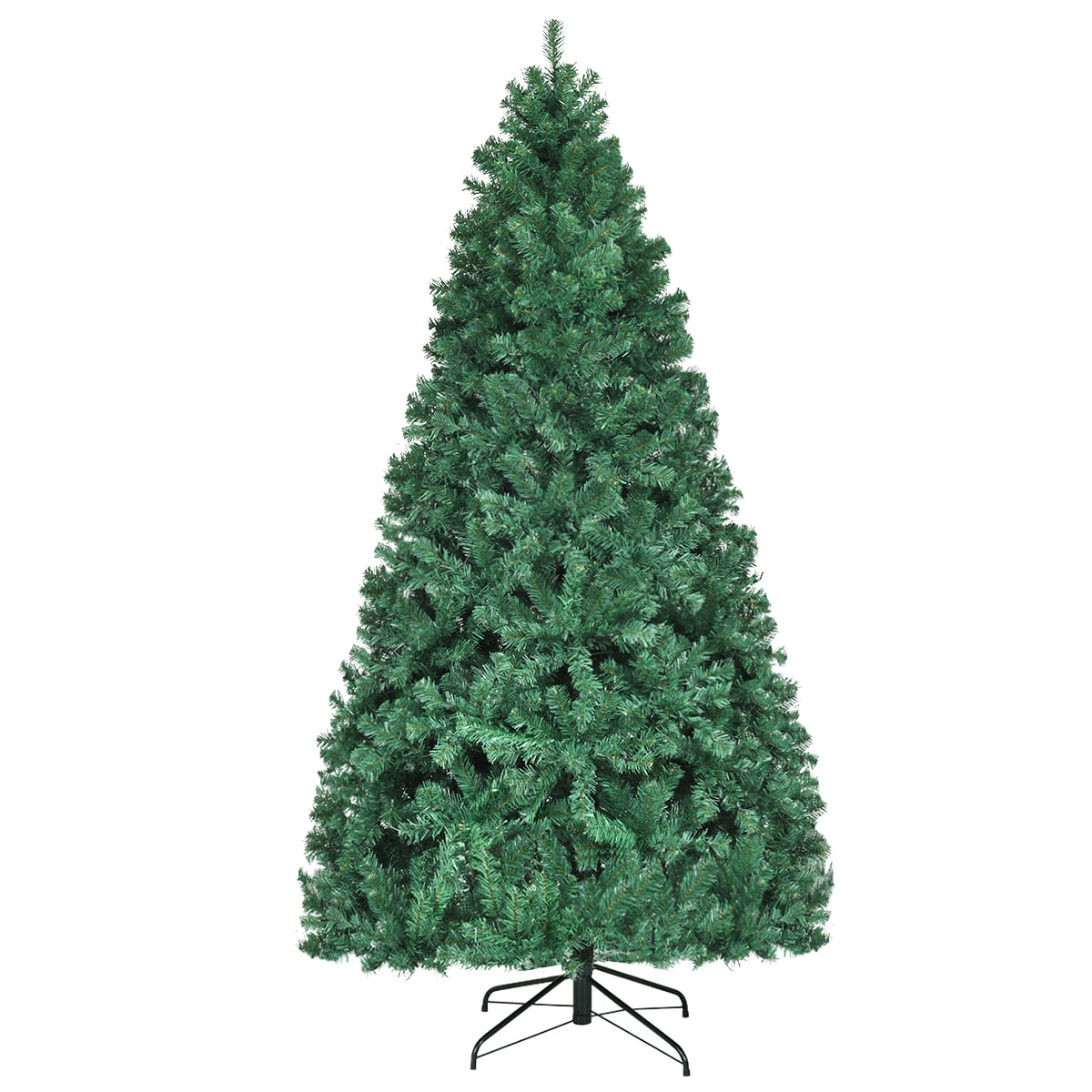 Costway CM20639 7.5-ft Pre-lit Artificial Christmas Tree with White LED Lights